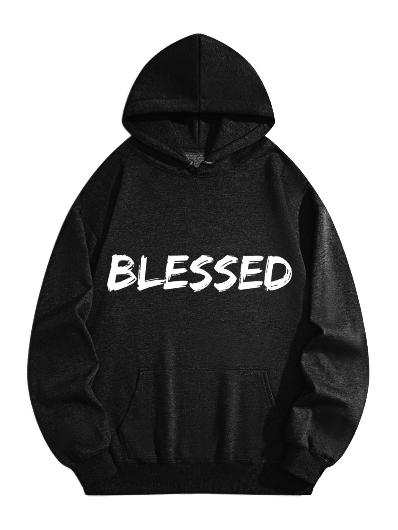 “Blessed” Hoodie – Minimalist Faith-Inspired Graphic Pullover, Inspirational Streetwear Sweatshirt for Men & Women, Casual Comfort Hoodie