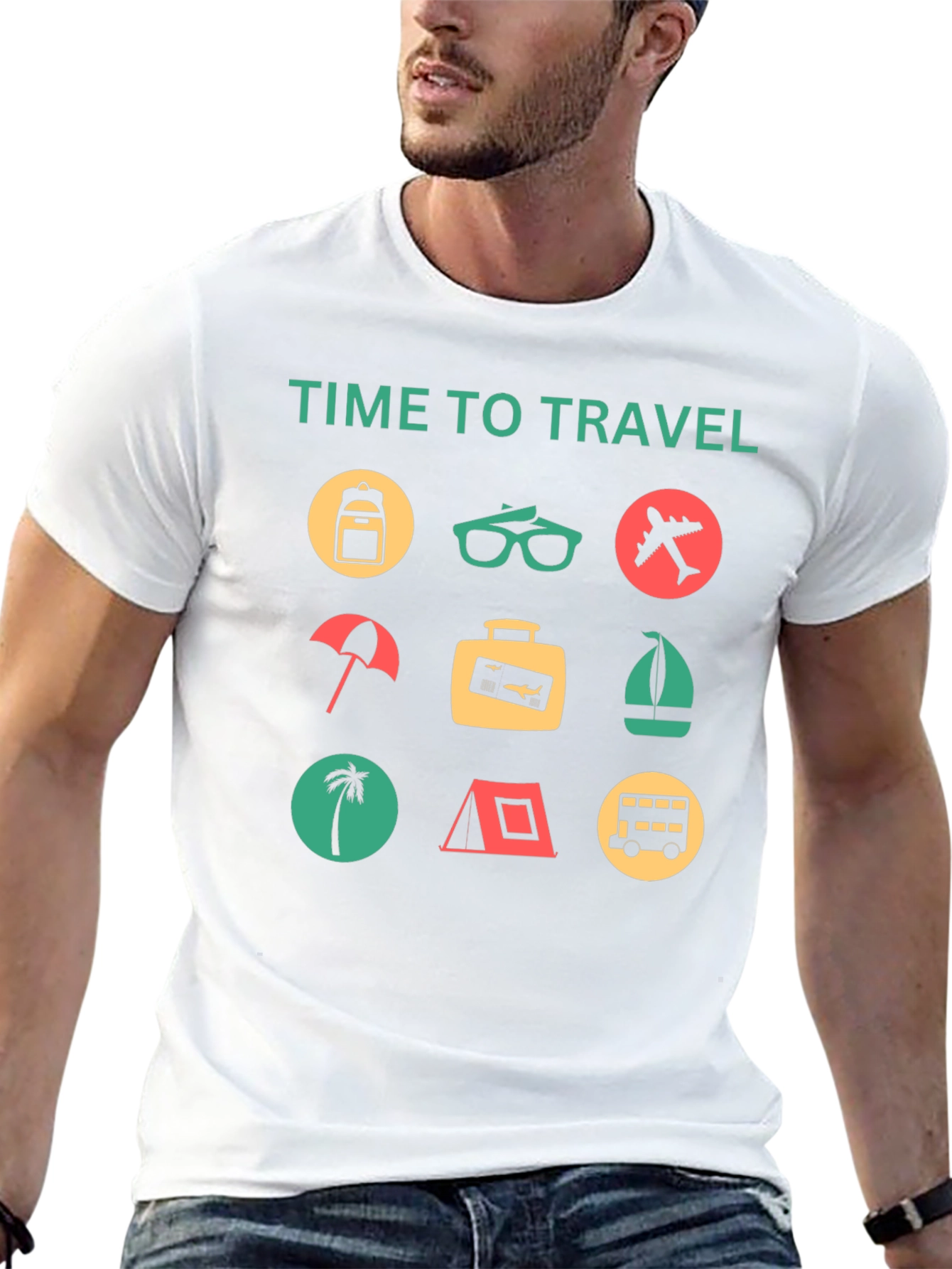 Time to Travel Graphic Tee - Vacation Vibes!
