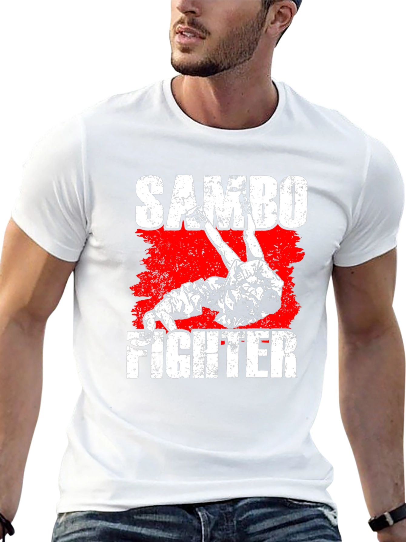 Sambo Fighter Graphic Tee - Black