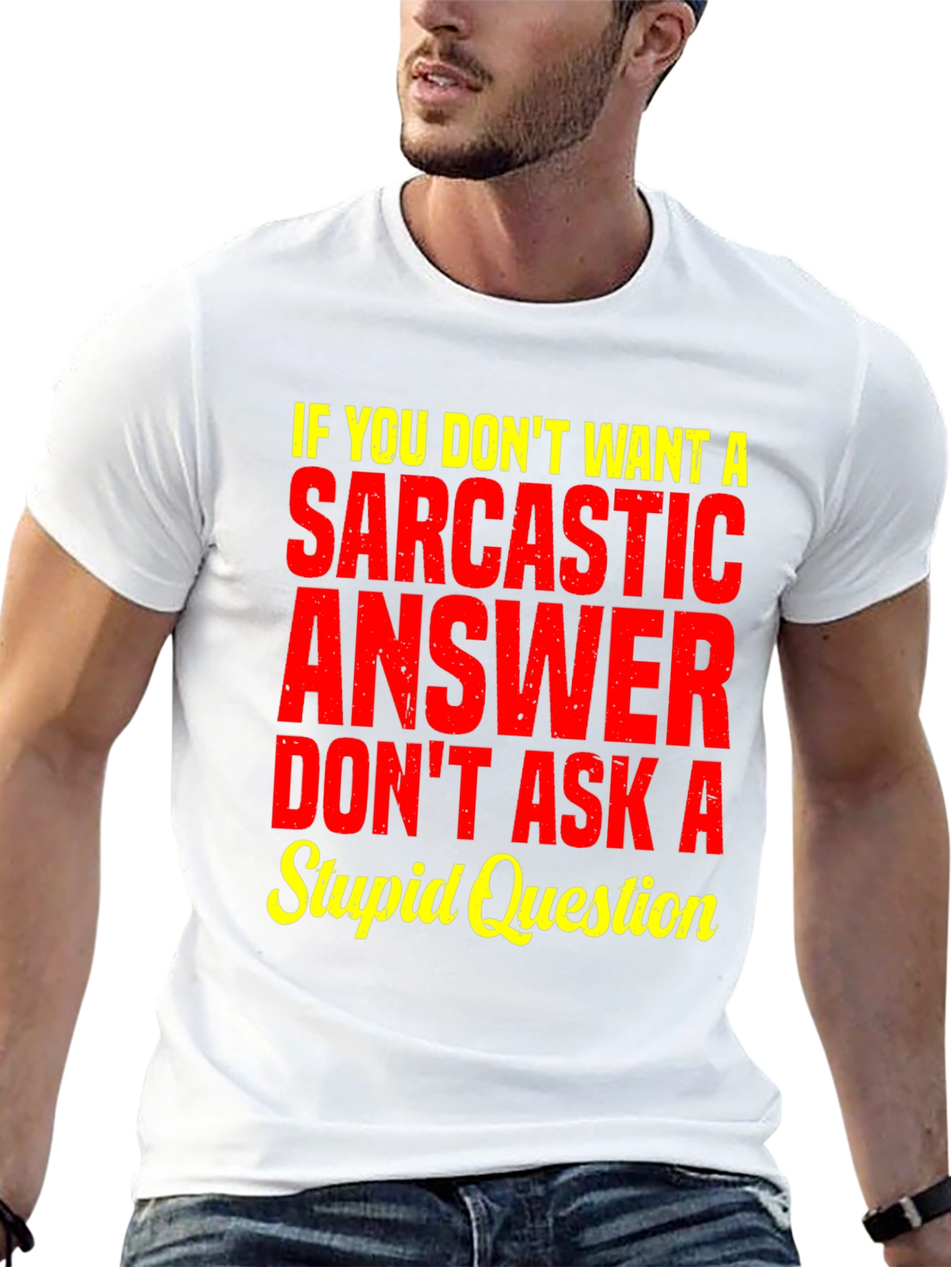 Sarcastic Answer Graphic Tee - Funny Statement T-Shirt