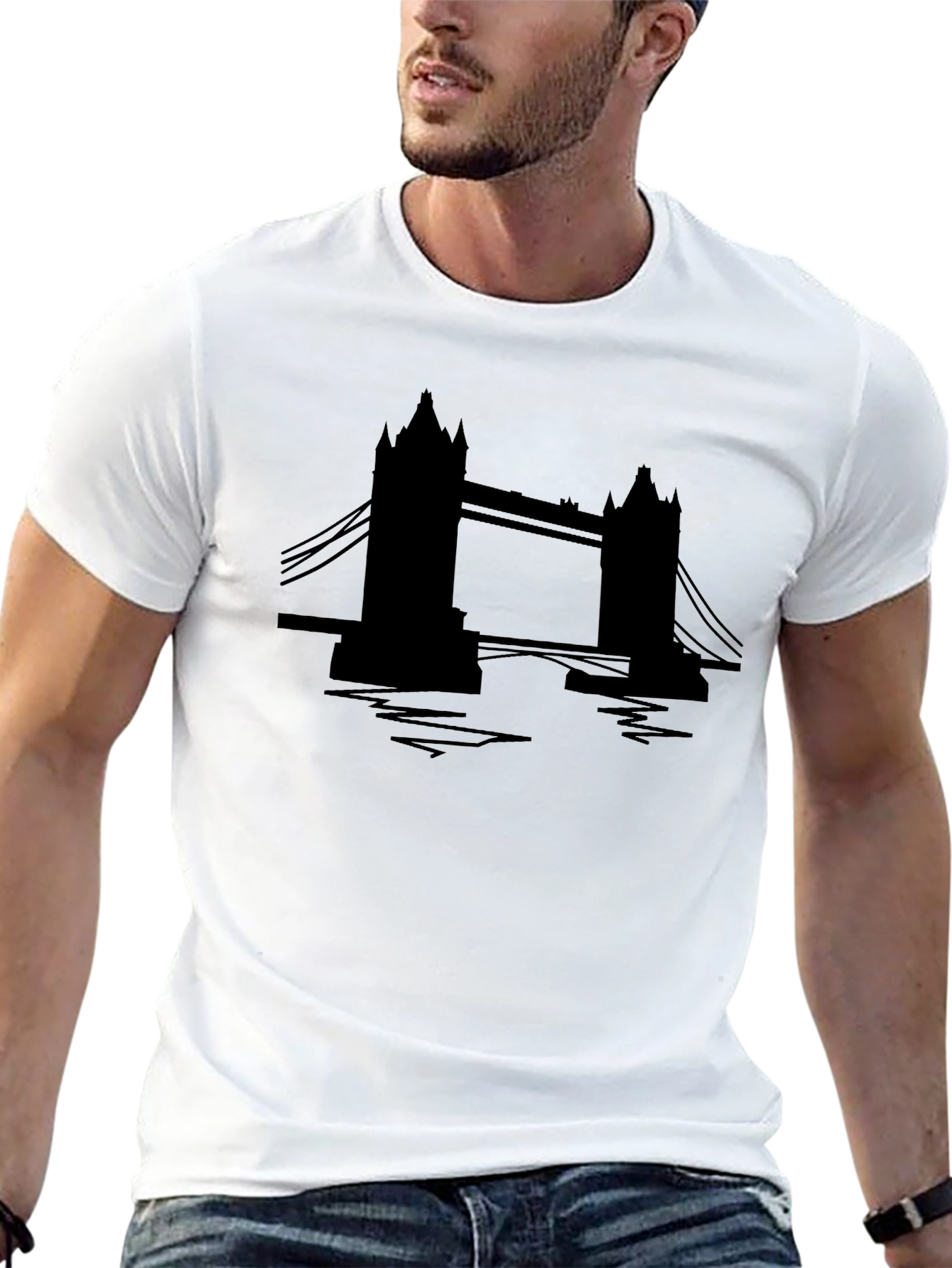 London Bridge Graphic Tee - Black Cotton