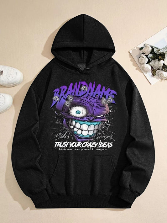Trust Your Crazy Ideas Hoodie – Abstract Graffiti Smile Graphic Streetwear Sweatshirt, Y2K Style Unisex Pullover for Men & Women