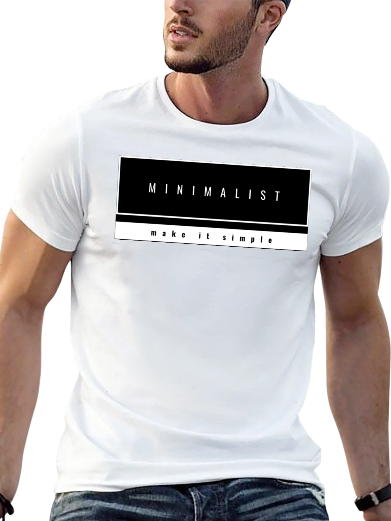 Minimalist Graphic Print Black T-Shirt