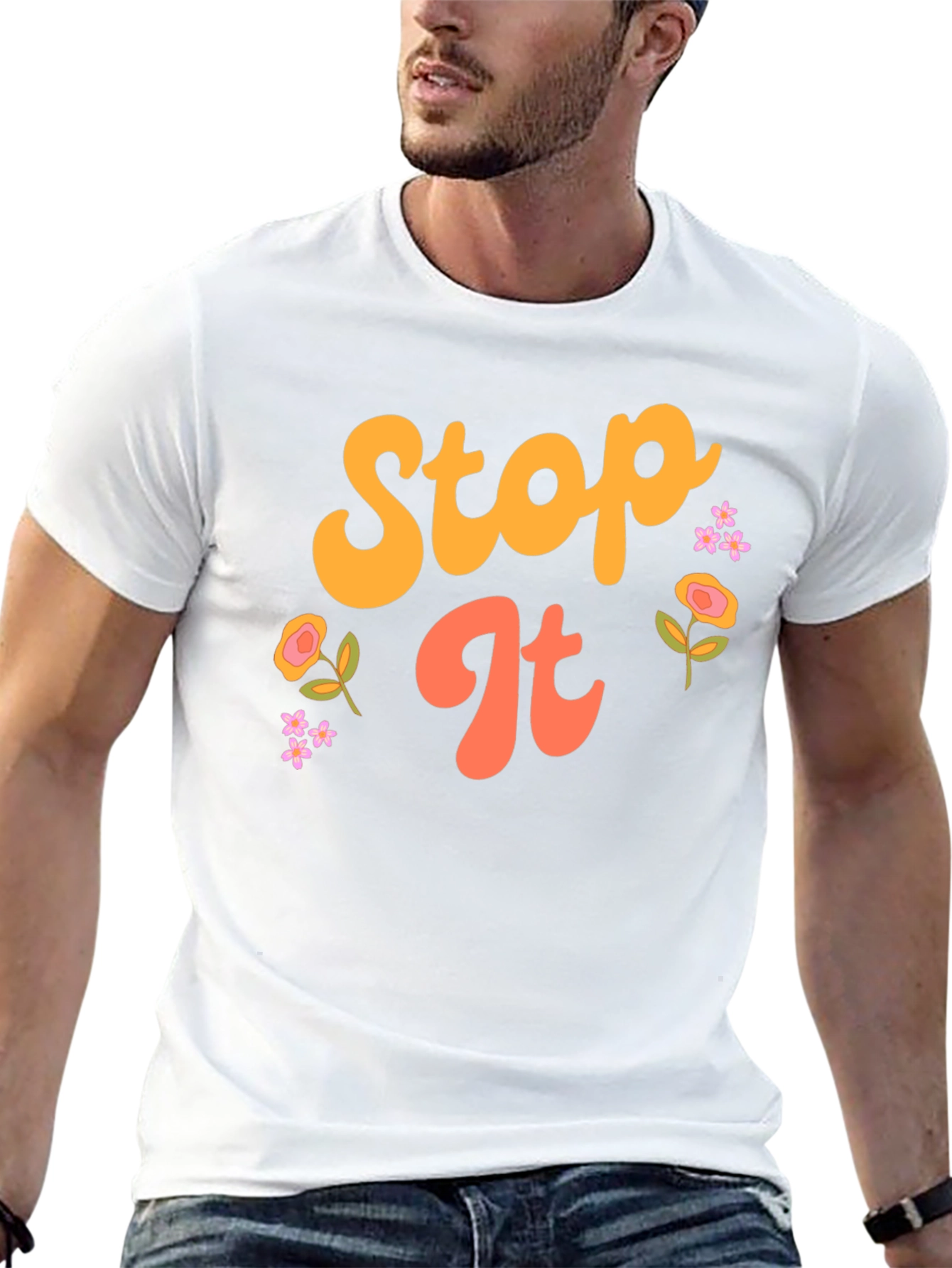 Retro Stop It Graphic Tee - Unisex Black T-Shirt