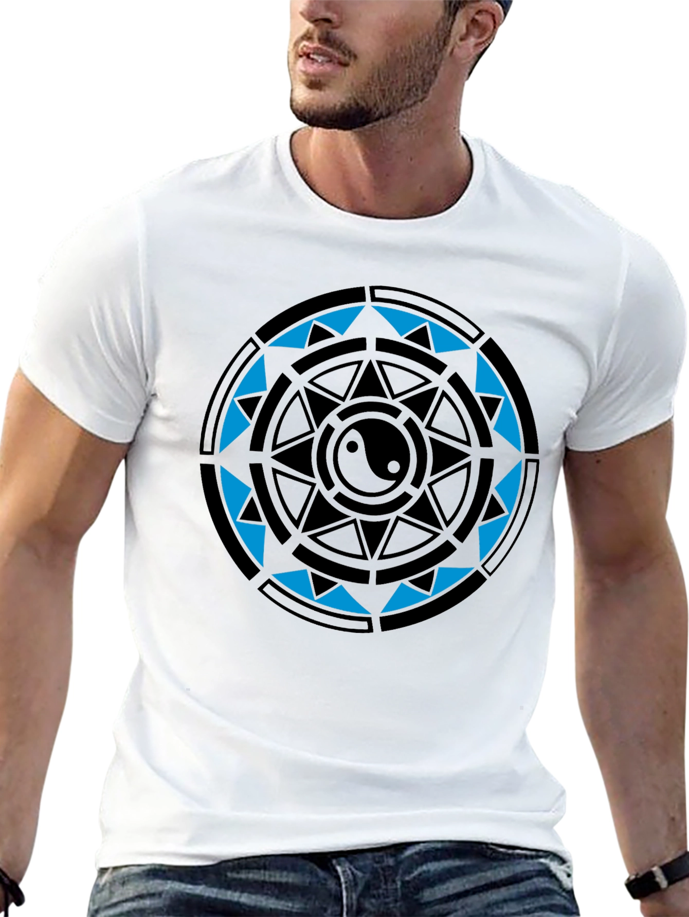Yin Yang Mandala Graphic T-Shirt