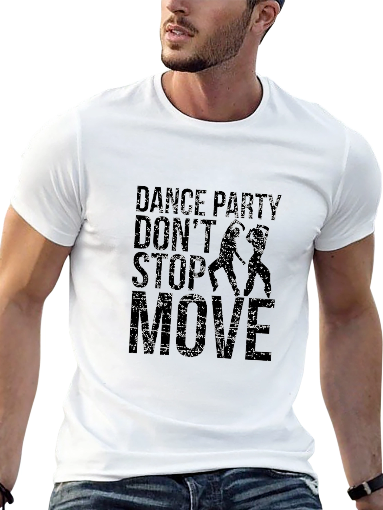 Dance Party Graphic T-Shirt - Black