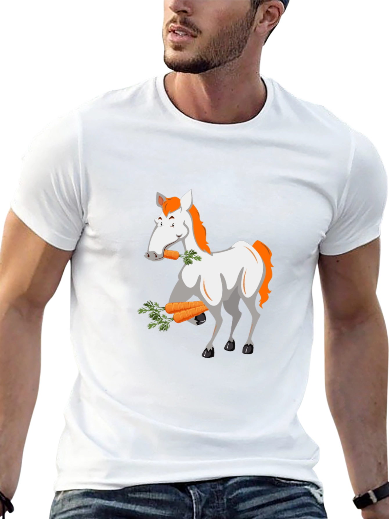Horse & Carrot Graphic T-Shirt