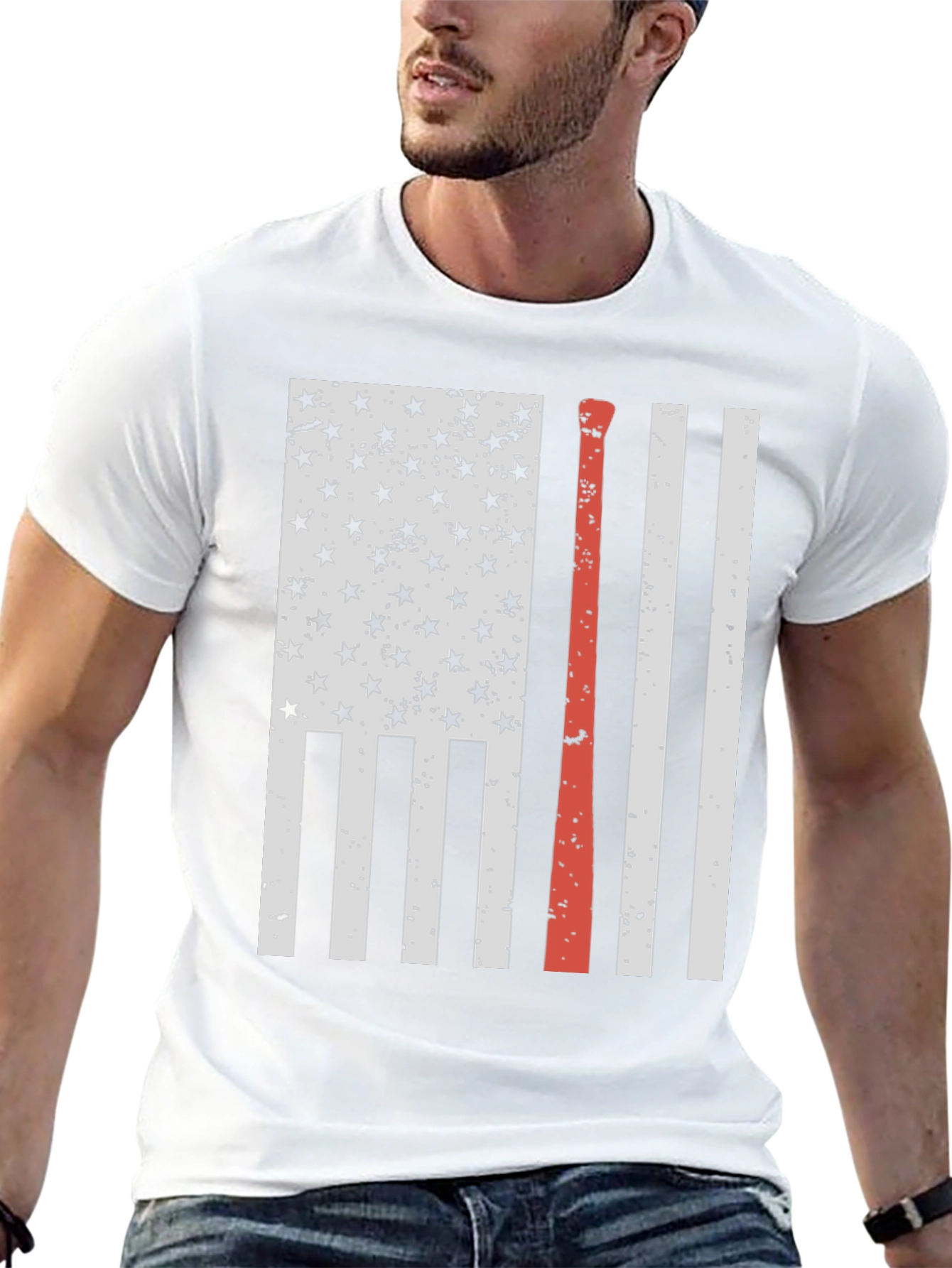 USA Flag Baseball T-Shirt