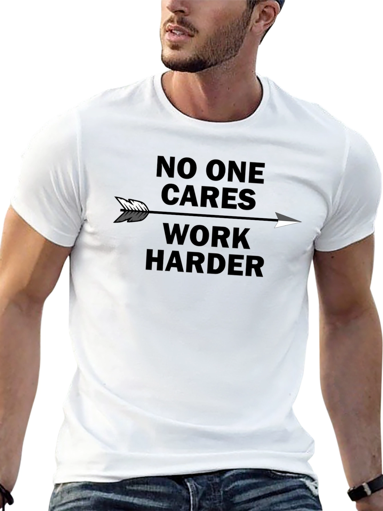 Motivational No One Cares Work Harder Graphic Tee