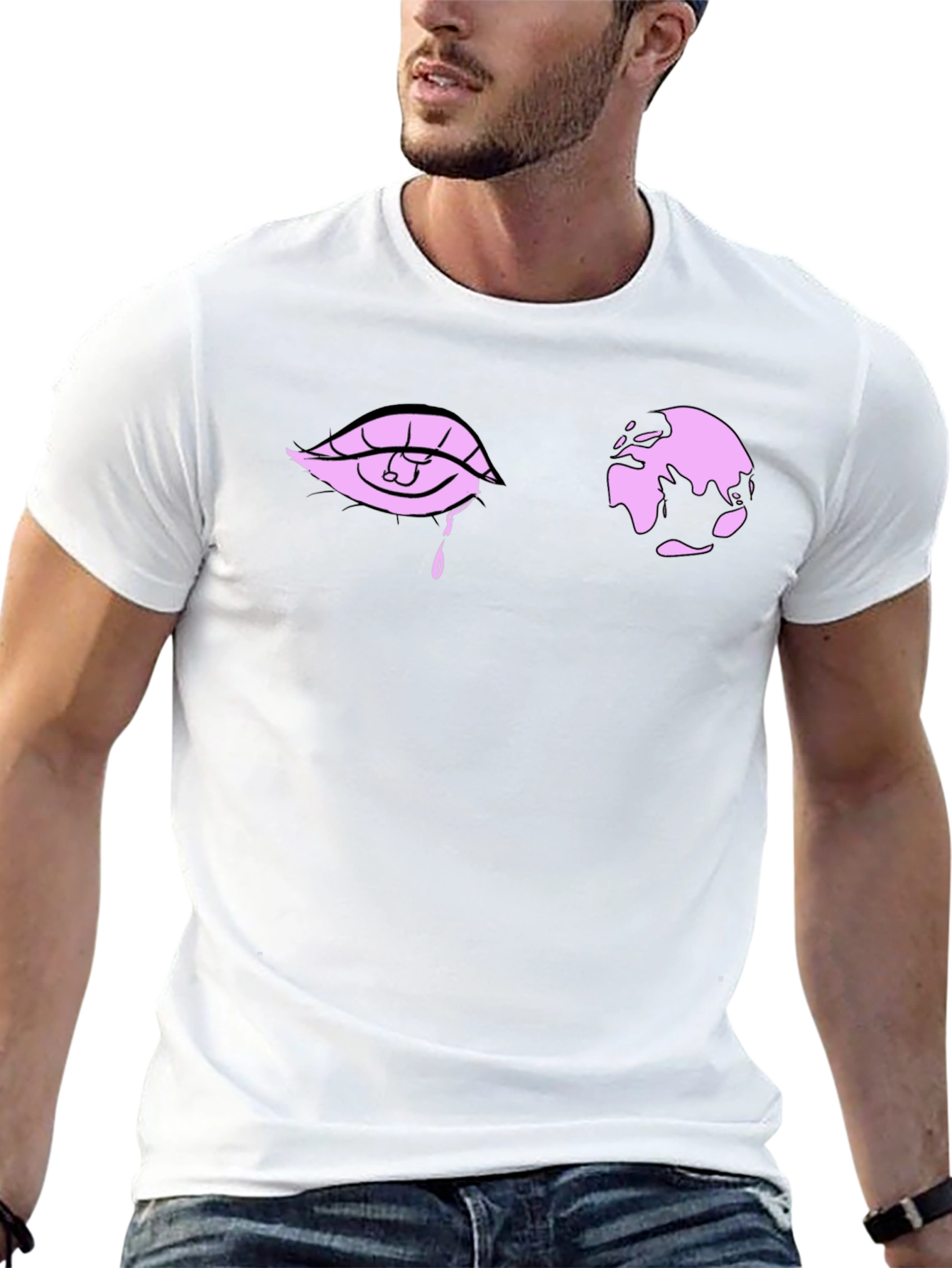 Eye and World Graphic Black T-Shirt