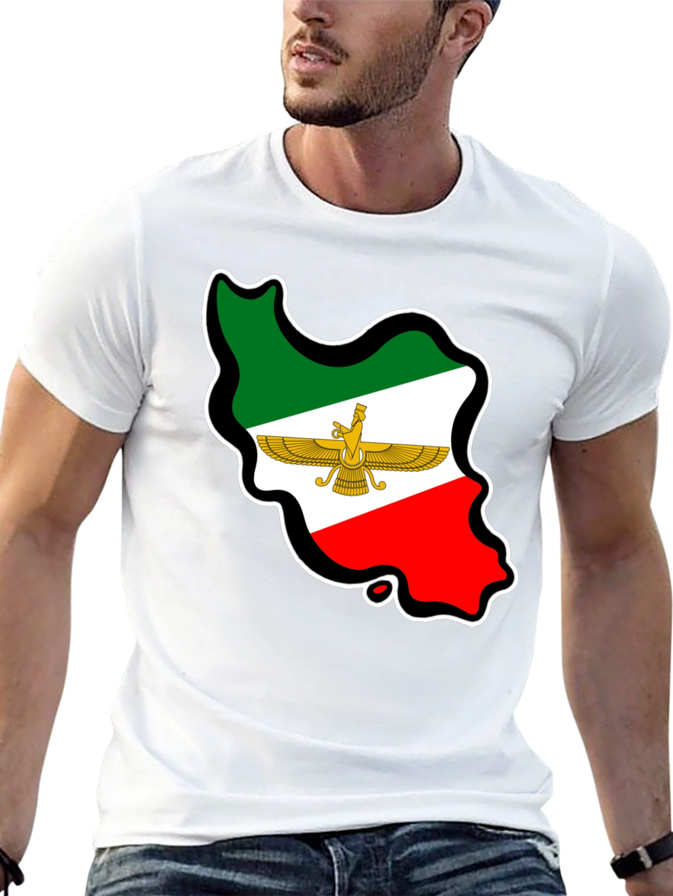 Iran Flag Map T-Shirt - Patriotic Pride