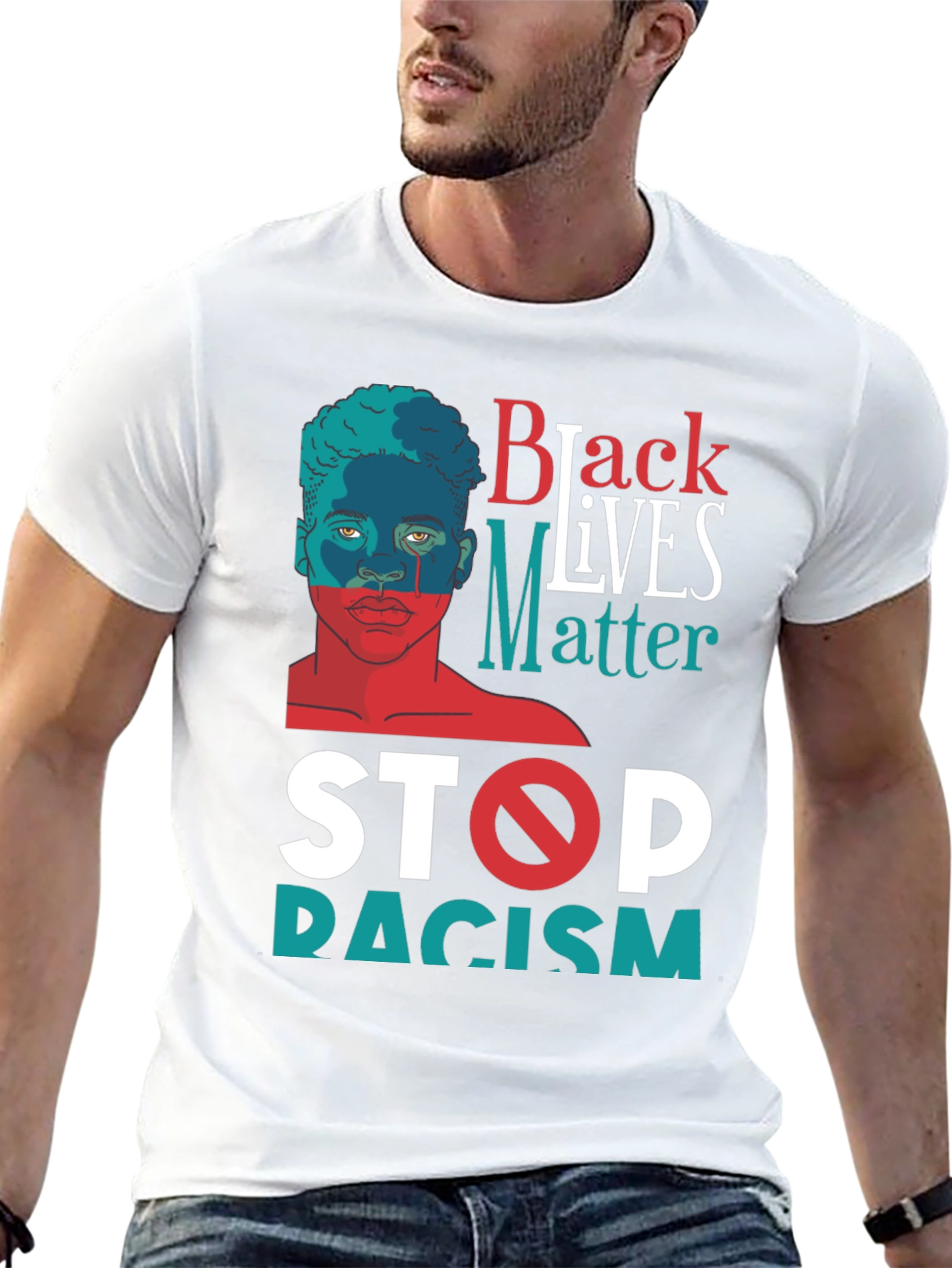 Black Lives Matter Stop Racism Graphic Tee