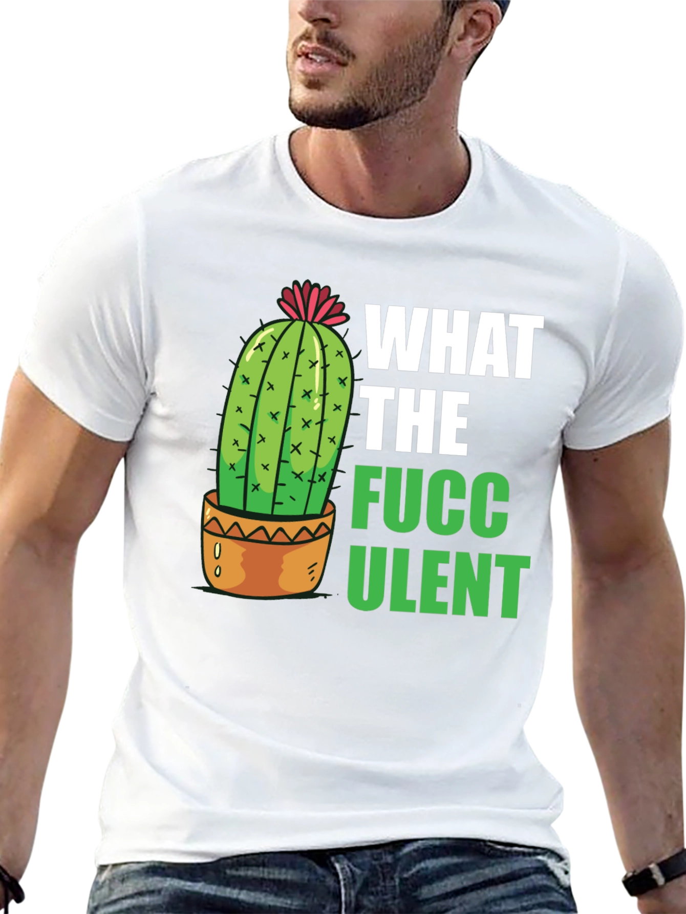 What the Fucculent T-Shirt - Funny Cactus Graphic Tee