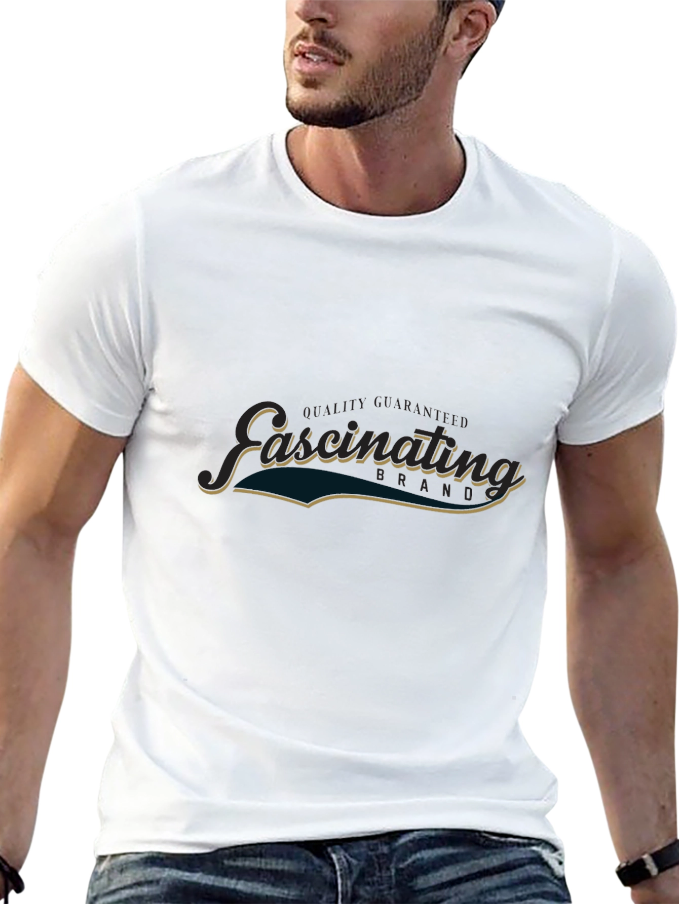 Fascinating Graphic Print Black T-Shirt