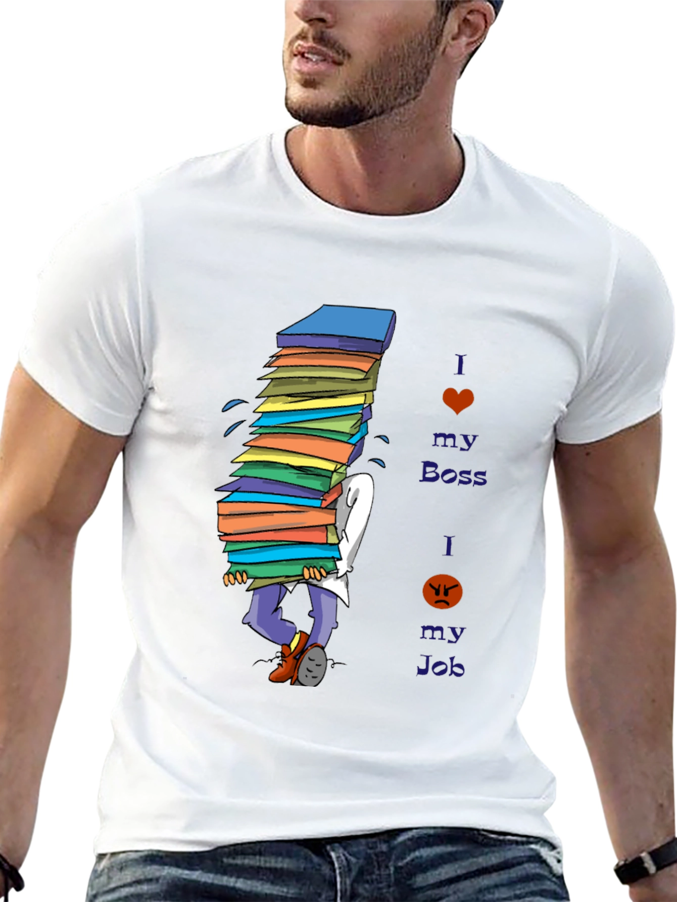 I Love My Boss Funny T-Shirt