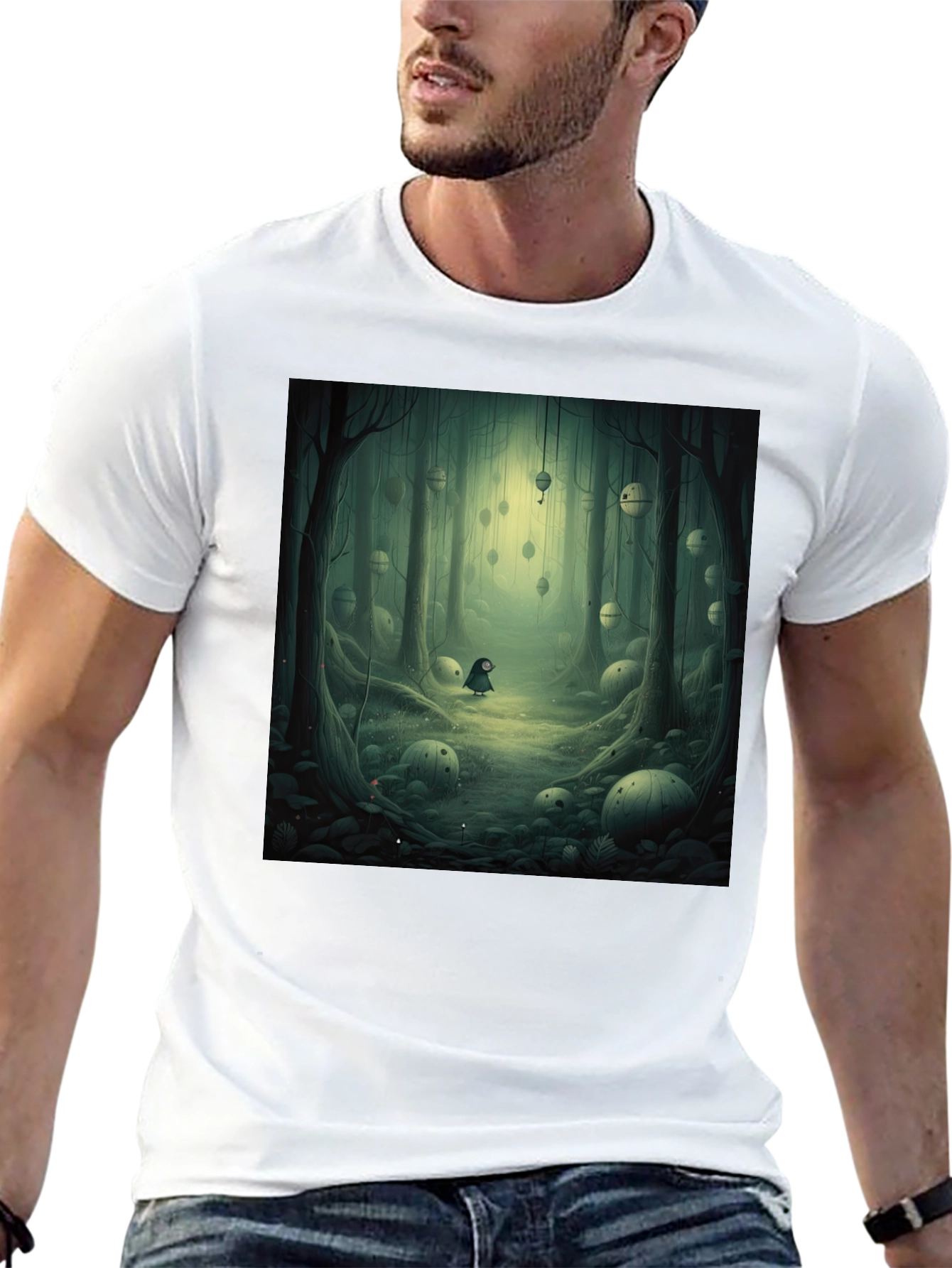 Eerie Forest Graphic Tee - Unique Design T-Shirt