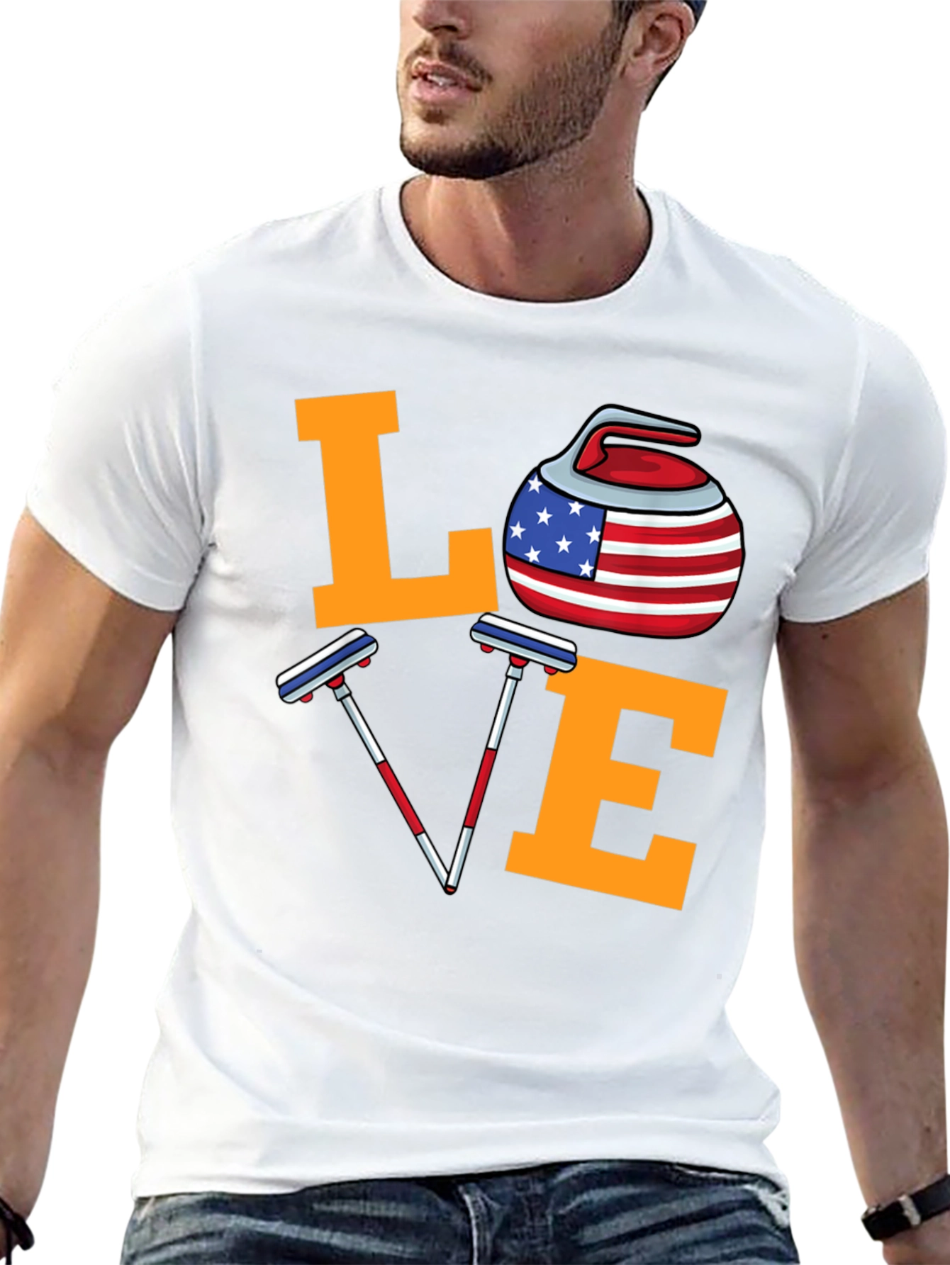 USA Curling Love T-Shirt