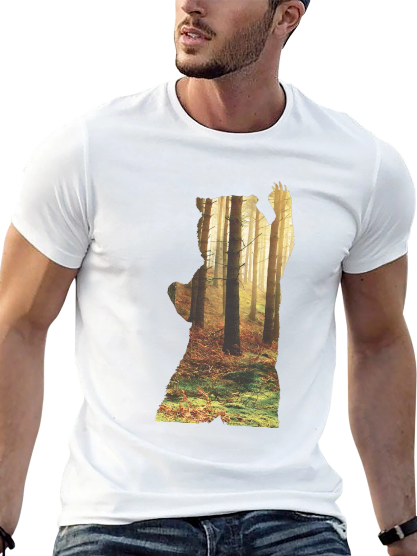 Nature Bear Silhouette Graphic Tee
