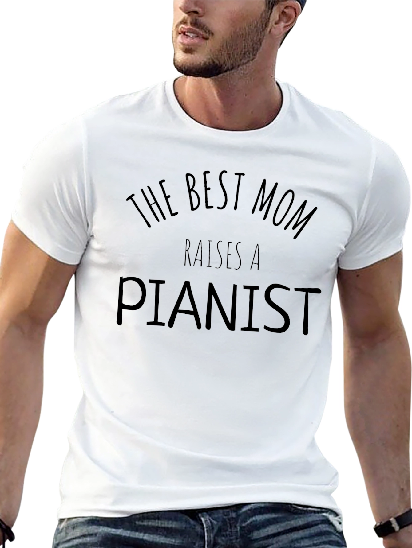 Best Mom Raises a Pianist Graphic T-Shirt