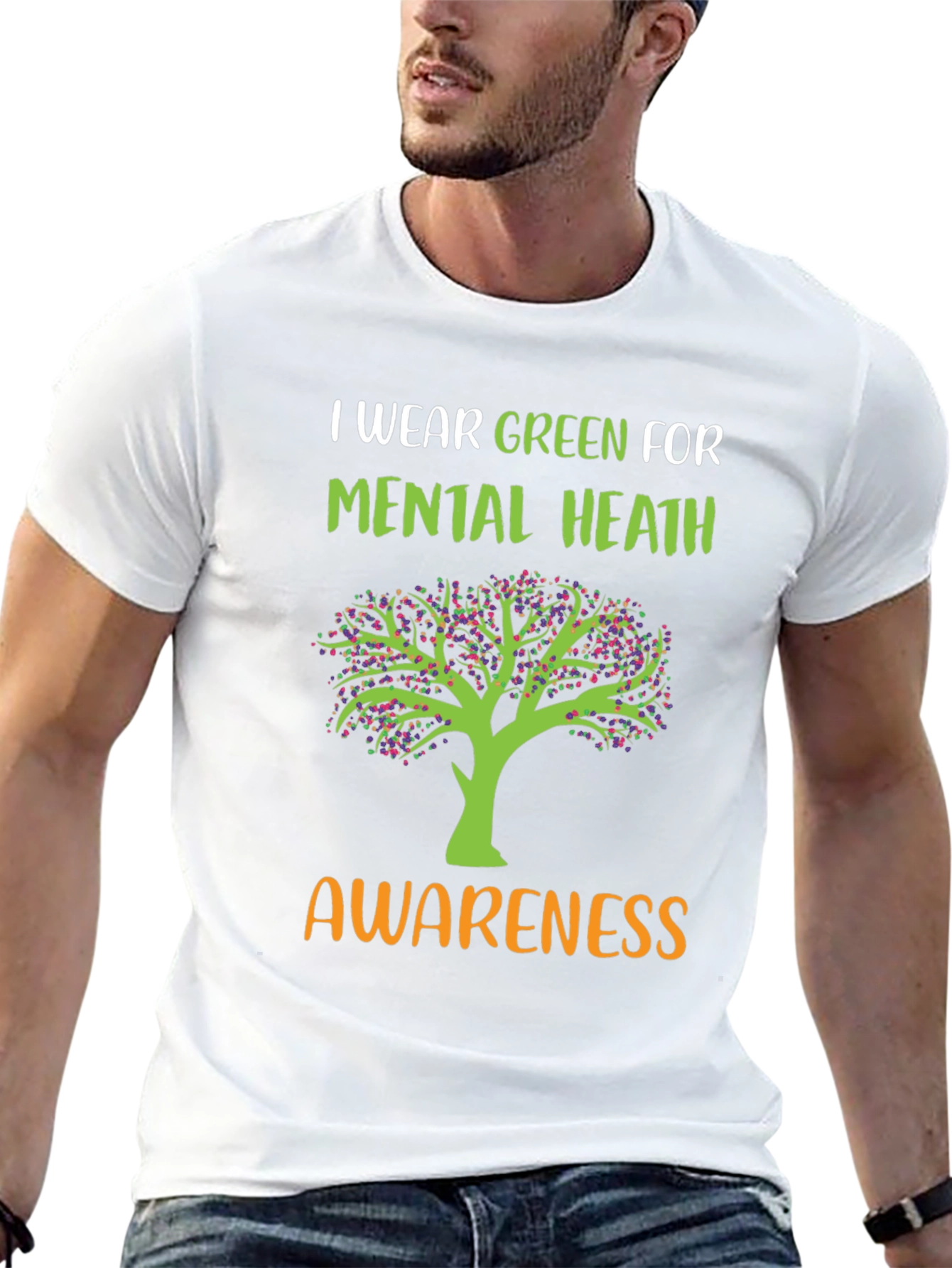 Mental Health Awareness Green Tree T-Shirt