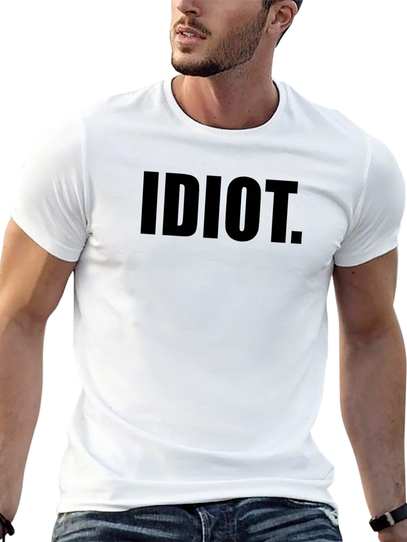 Idiot. Graphic Tee - Bold Statement T-Shirt