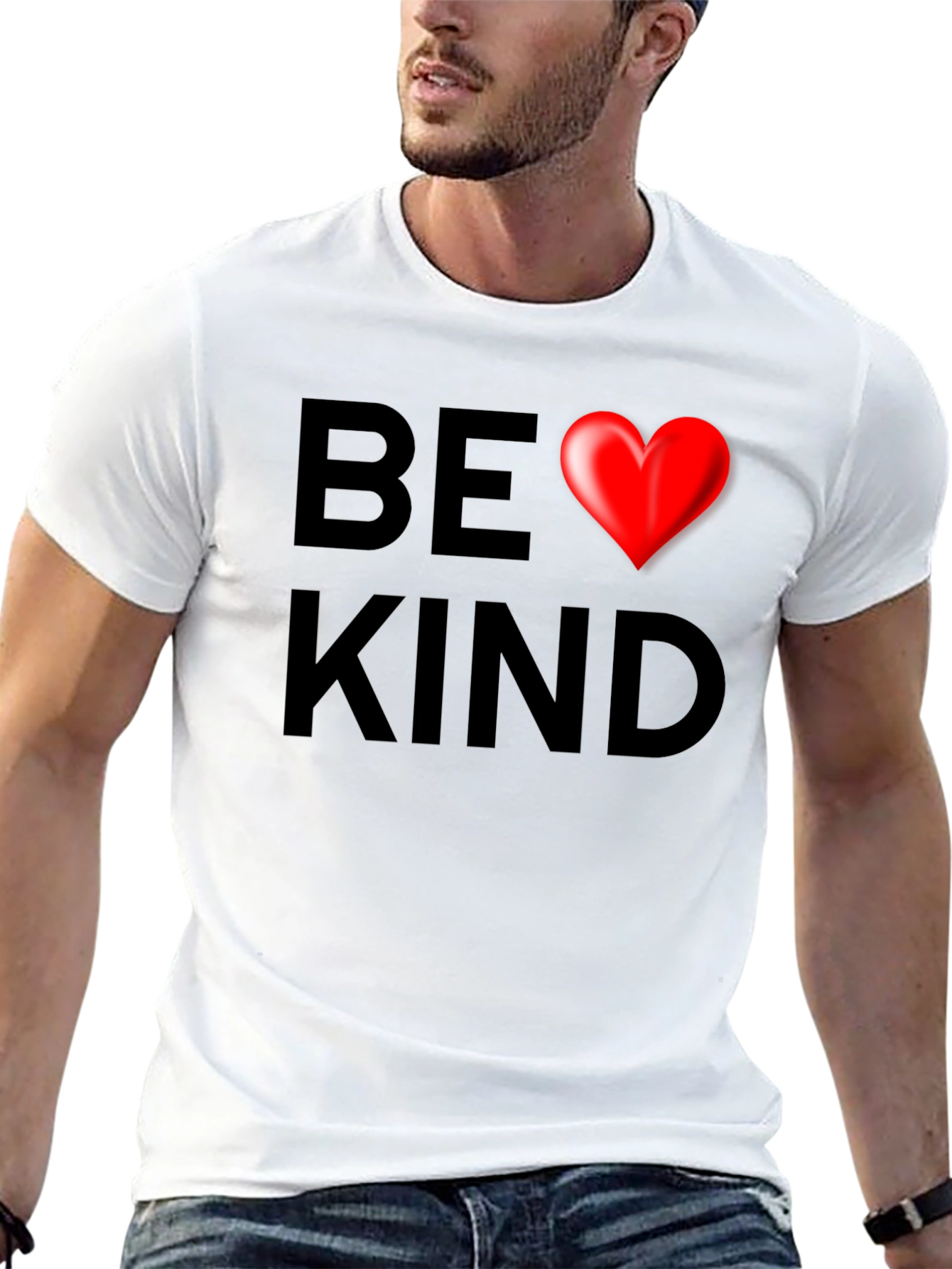 Be Kind Heart Graphic Tee - Soft Cotton Blend
