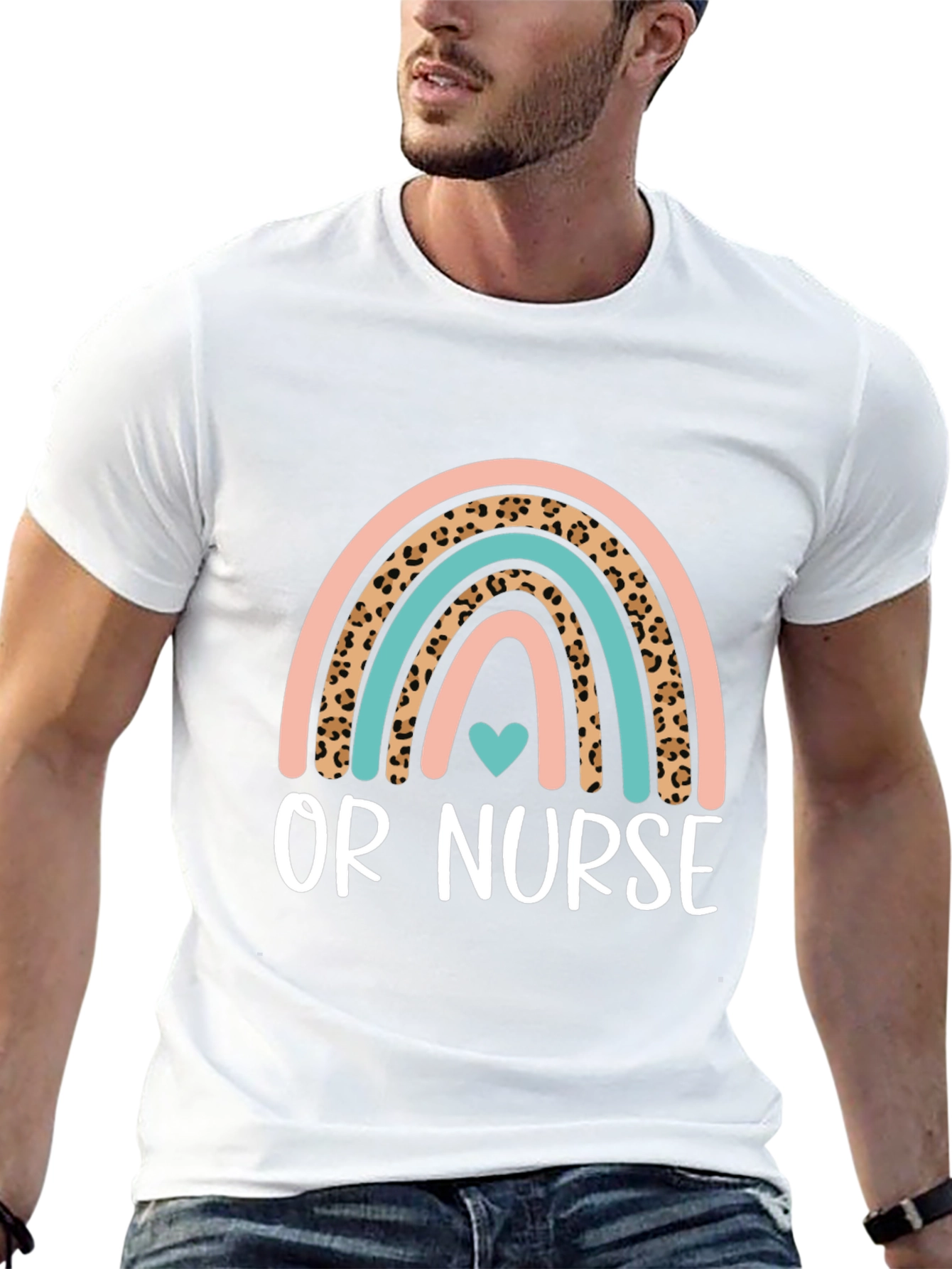 OR Nurse Rainbow Heart T-Shirt