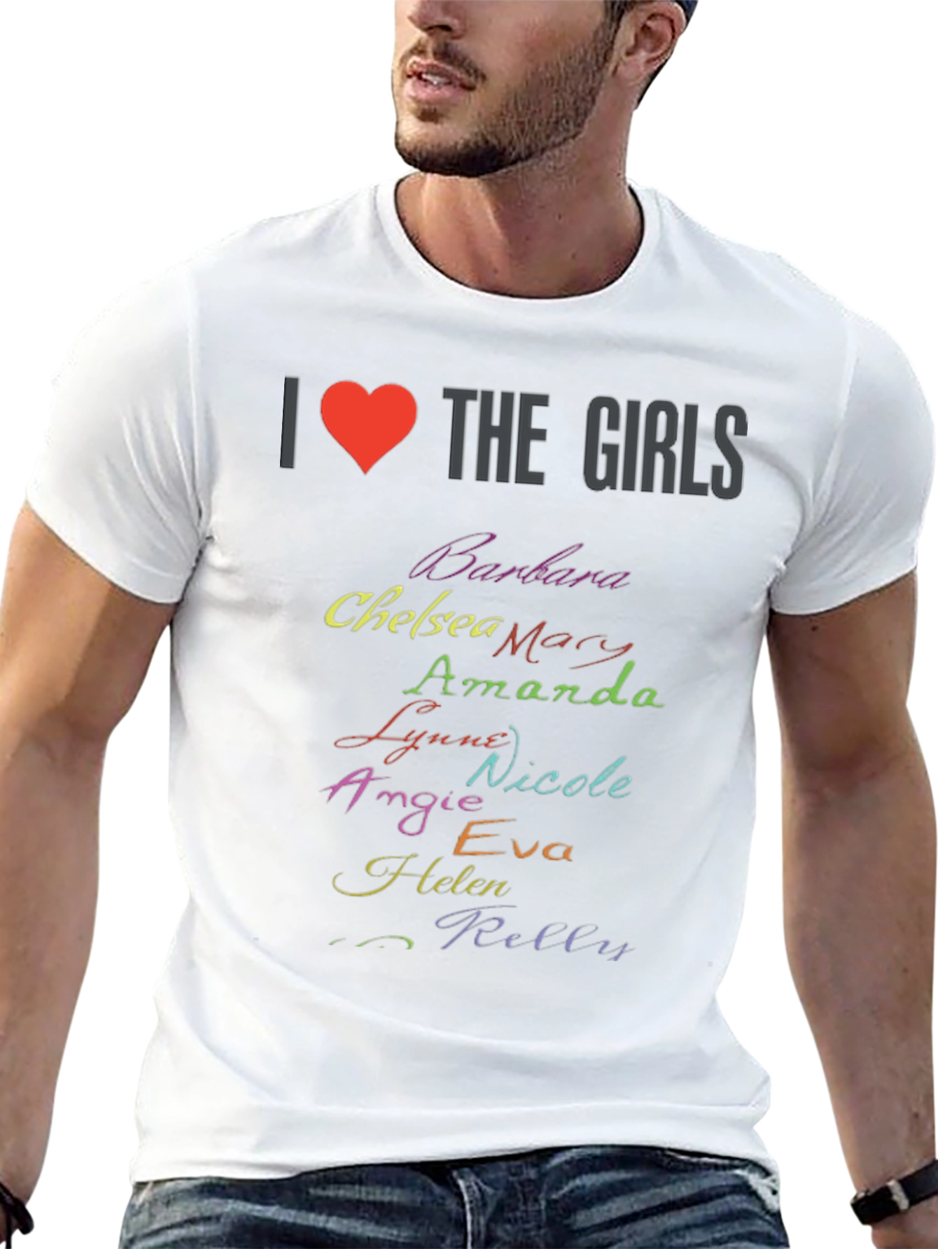 I Heart The Girls T-Shirt - Personalized Names Tee