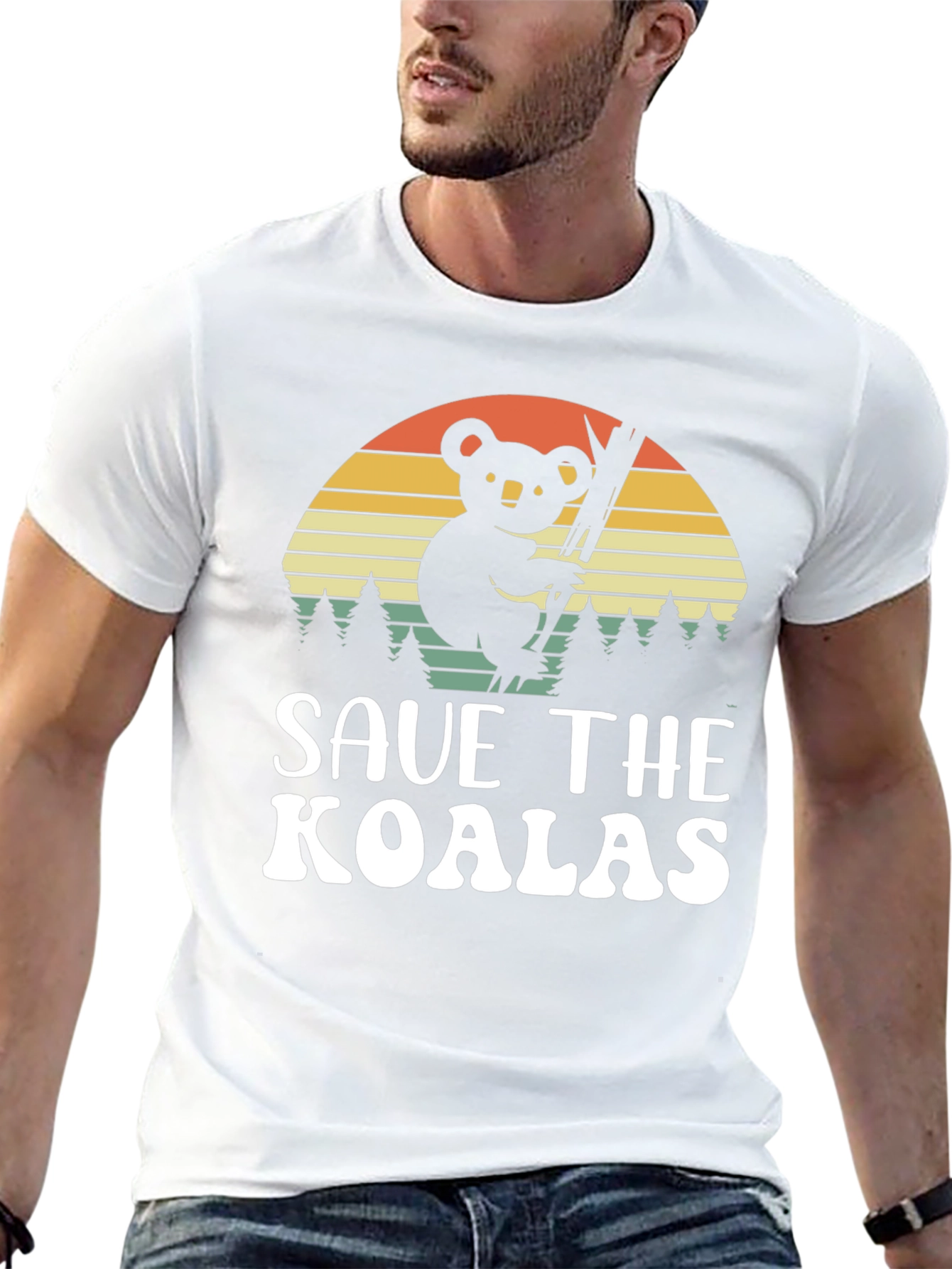 Save the Koalas T-Shirt - Retro Style