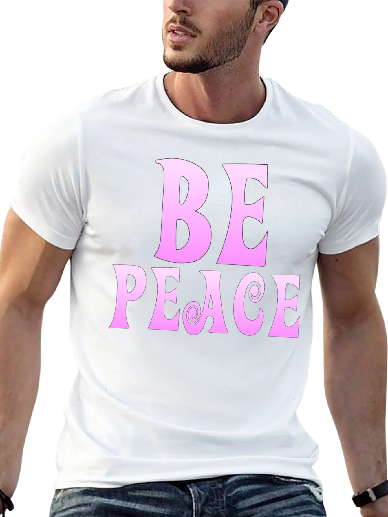 Be Peace Black Graphic T-Shirt