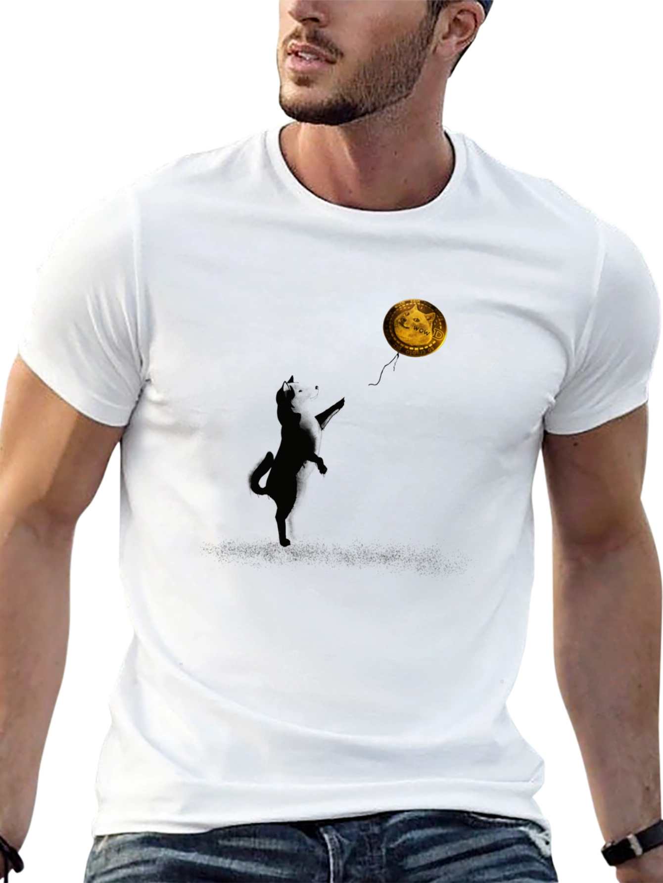 Doge Coin Balloon T-Shirt - Crypto Pup