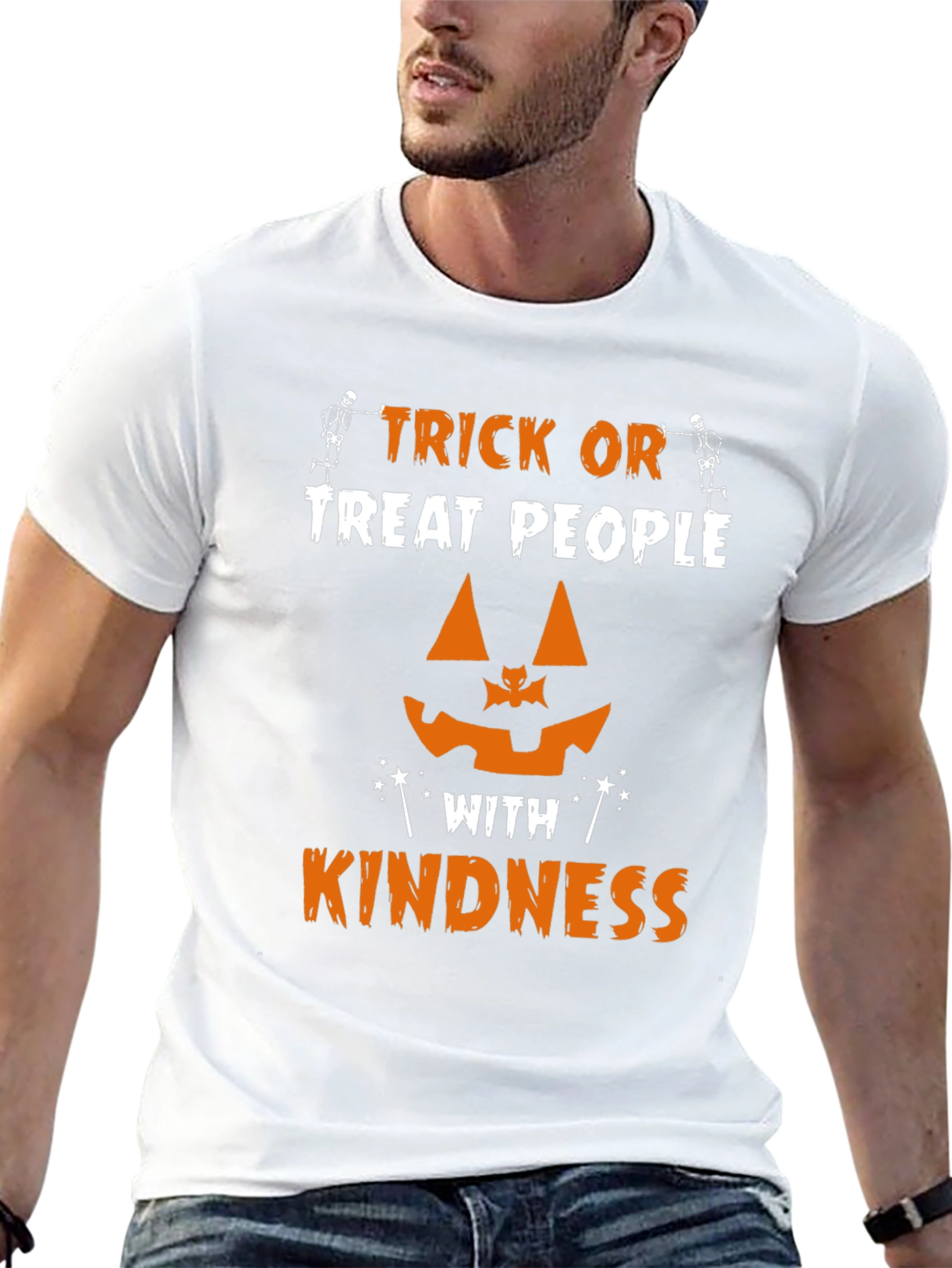 Trick or Treat People with Kindness Graphic Tee