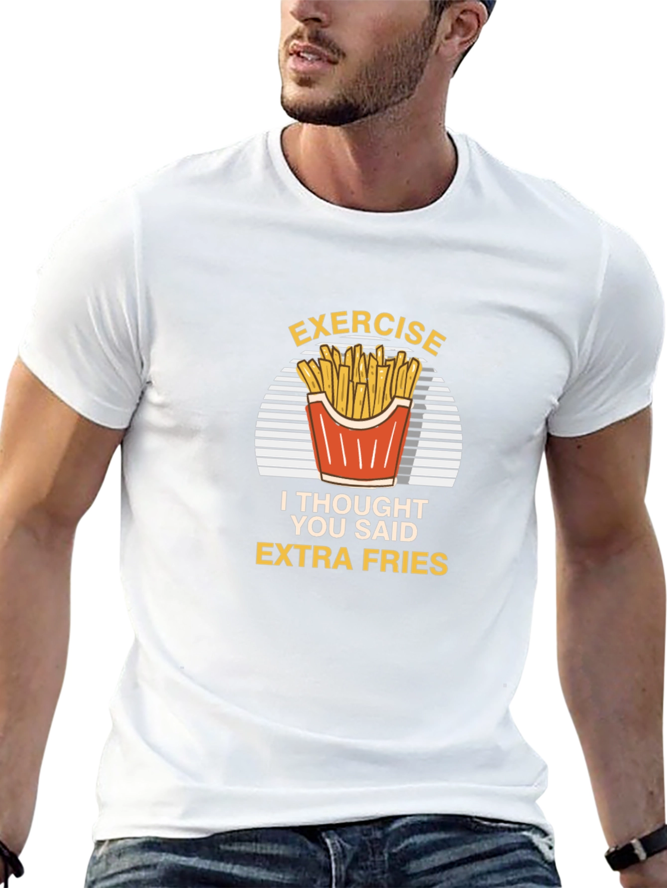 Exercise Extra Fries Graphic T-Shirt