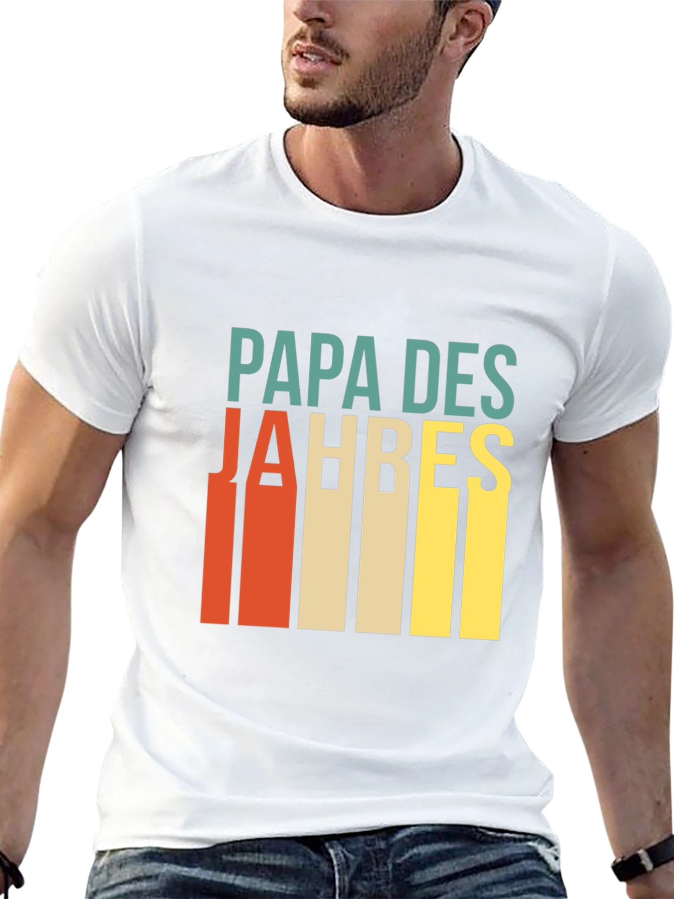 Papa Des Jahres Retro T-Shirt - Best Dad Ever!