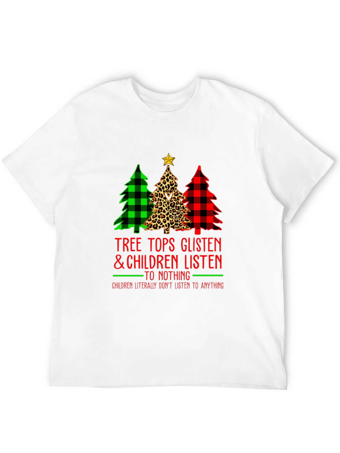 Festive Christmas Tree Graphic T-Shirt