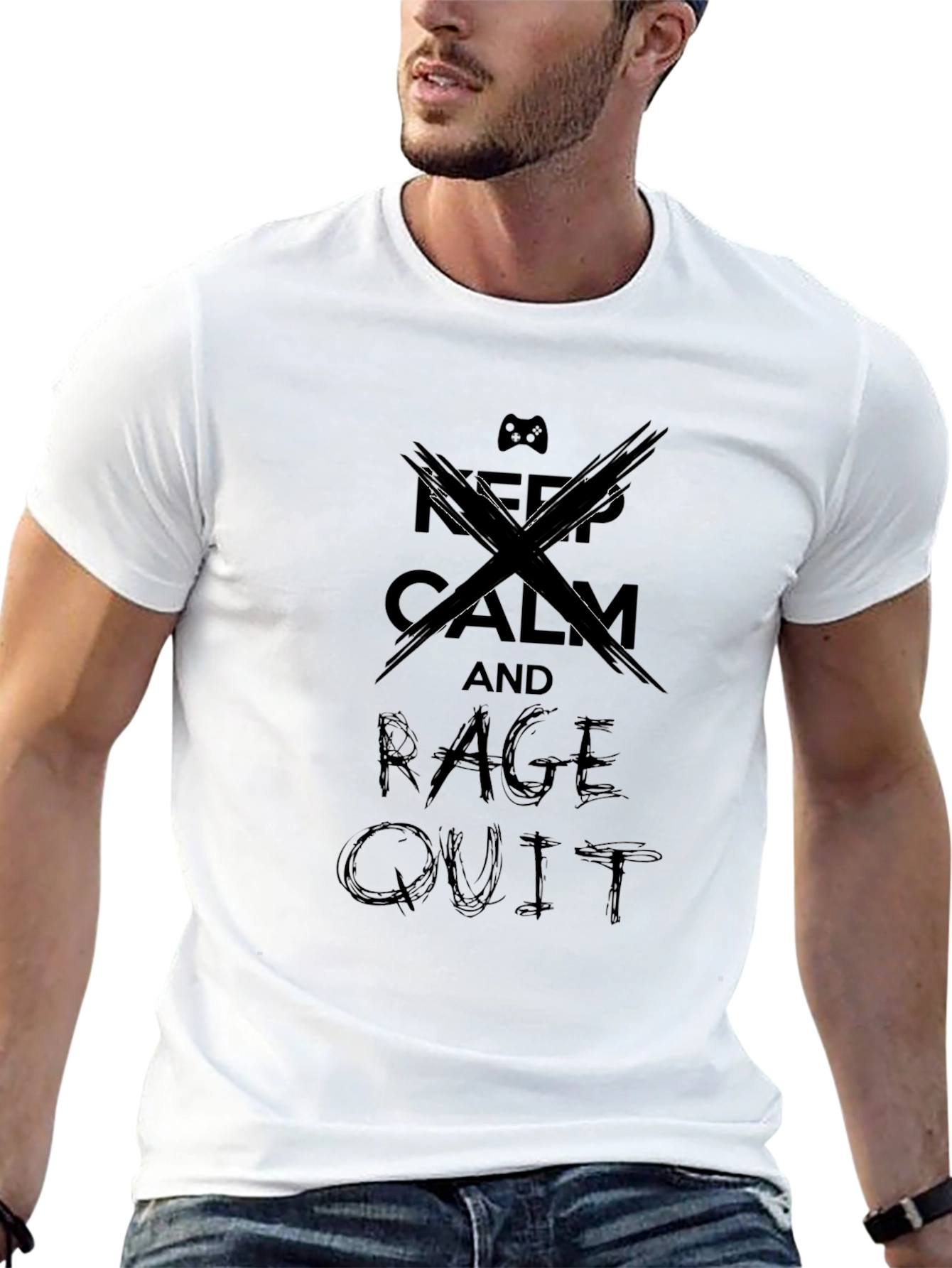 Keep Calm and Rage Quit T-Shirt - Gamer Apparel