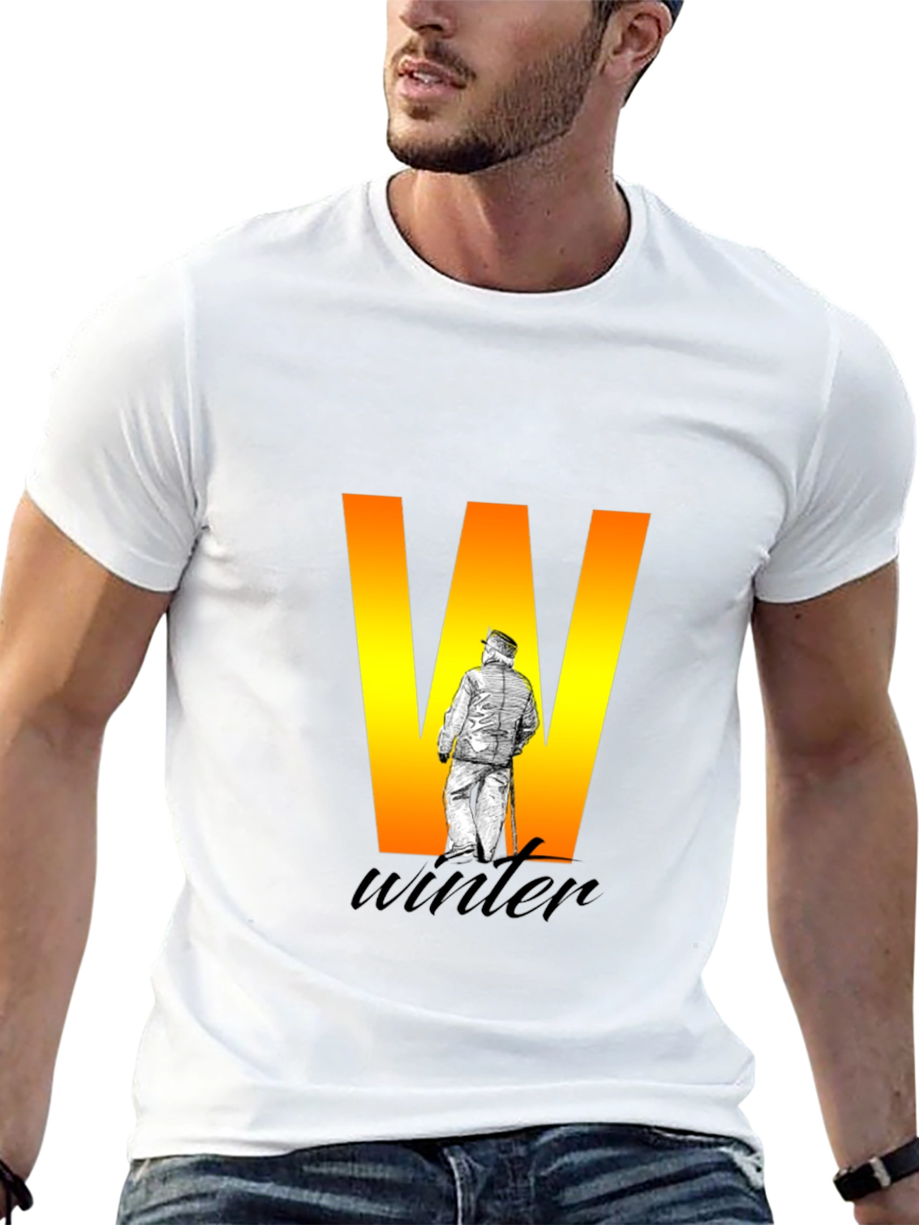 Winter Themed Black T-Shirt