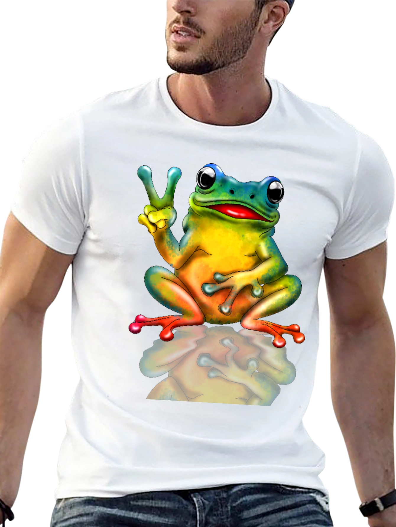 Peace Frog Graphic T-Shirt - Mens Black Tee