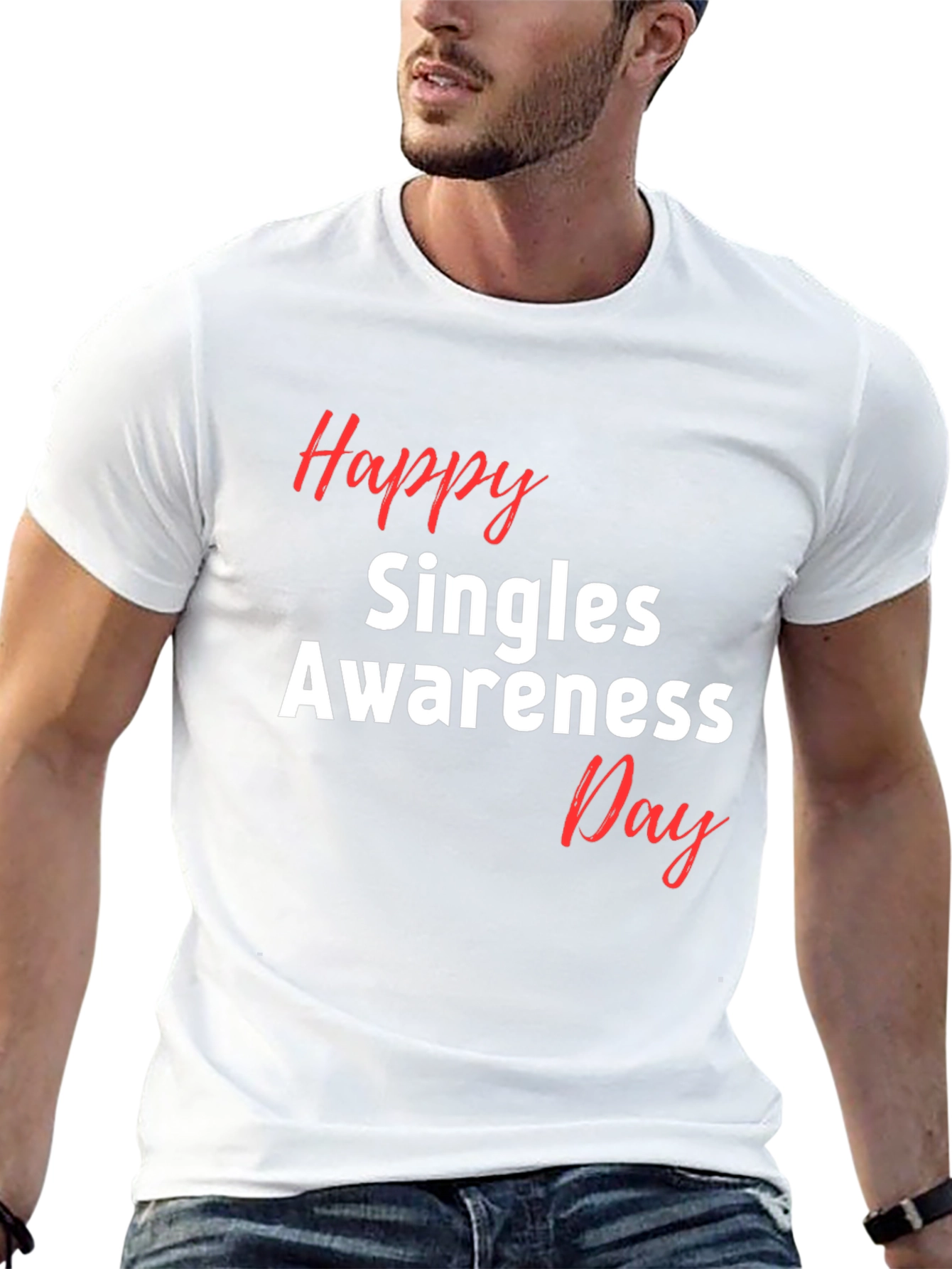 Happy Singles Awareness Day Black T-Shirt
