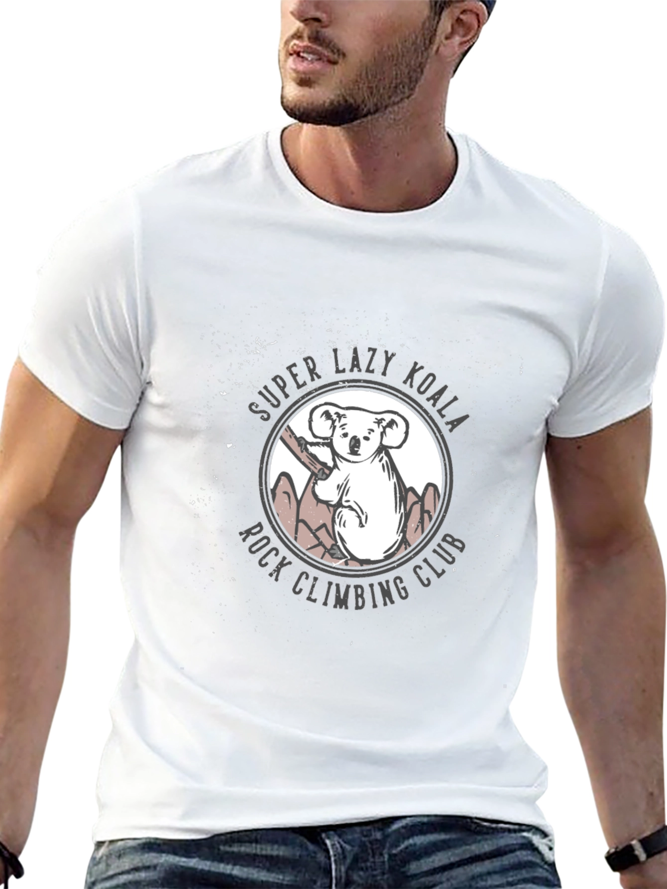 Super Lazy Koala Rock Climbing Club Graphic Tee