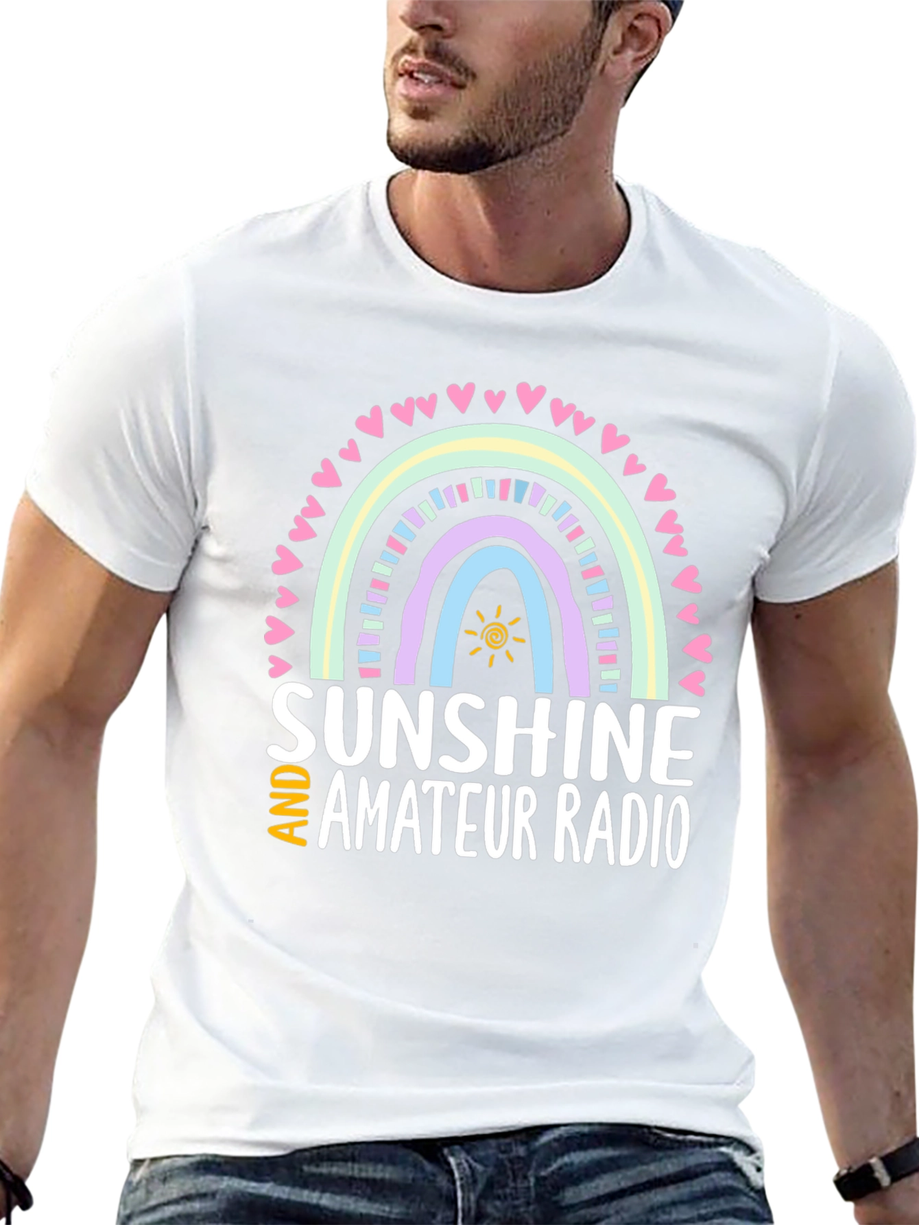 Sunshine and Amateur Radio Black Graphic Tee