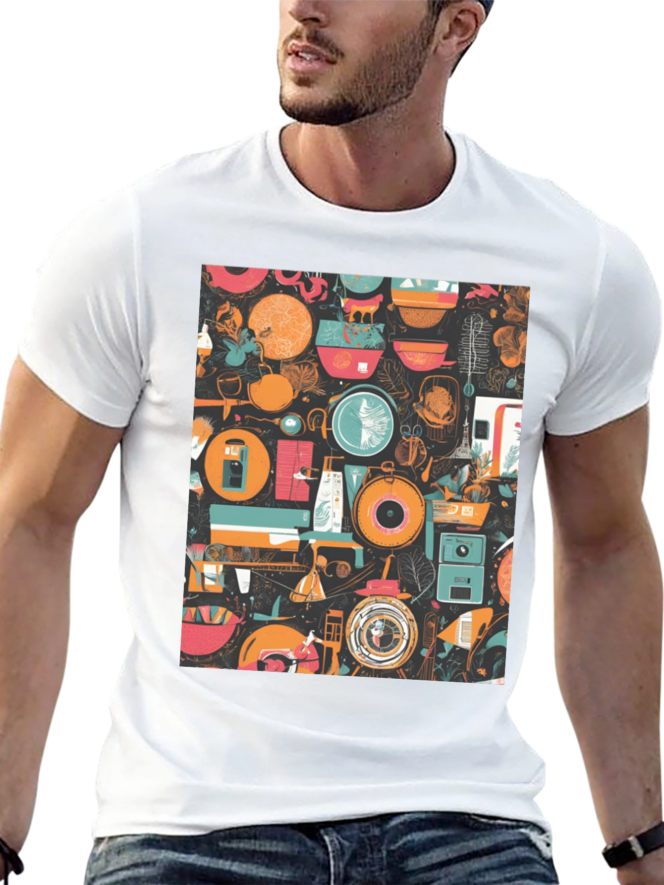 Abstract Pattern Graphic Print T-Shirt