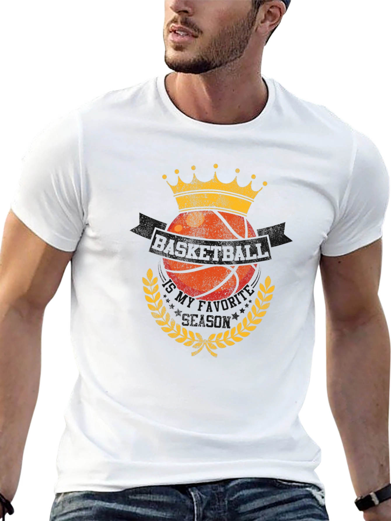 Basketball King Graphic T-Shirt - Black