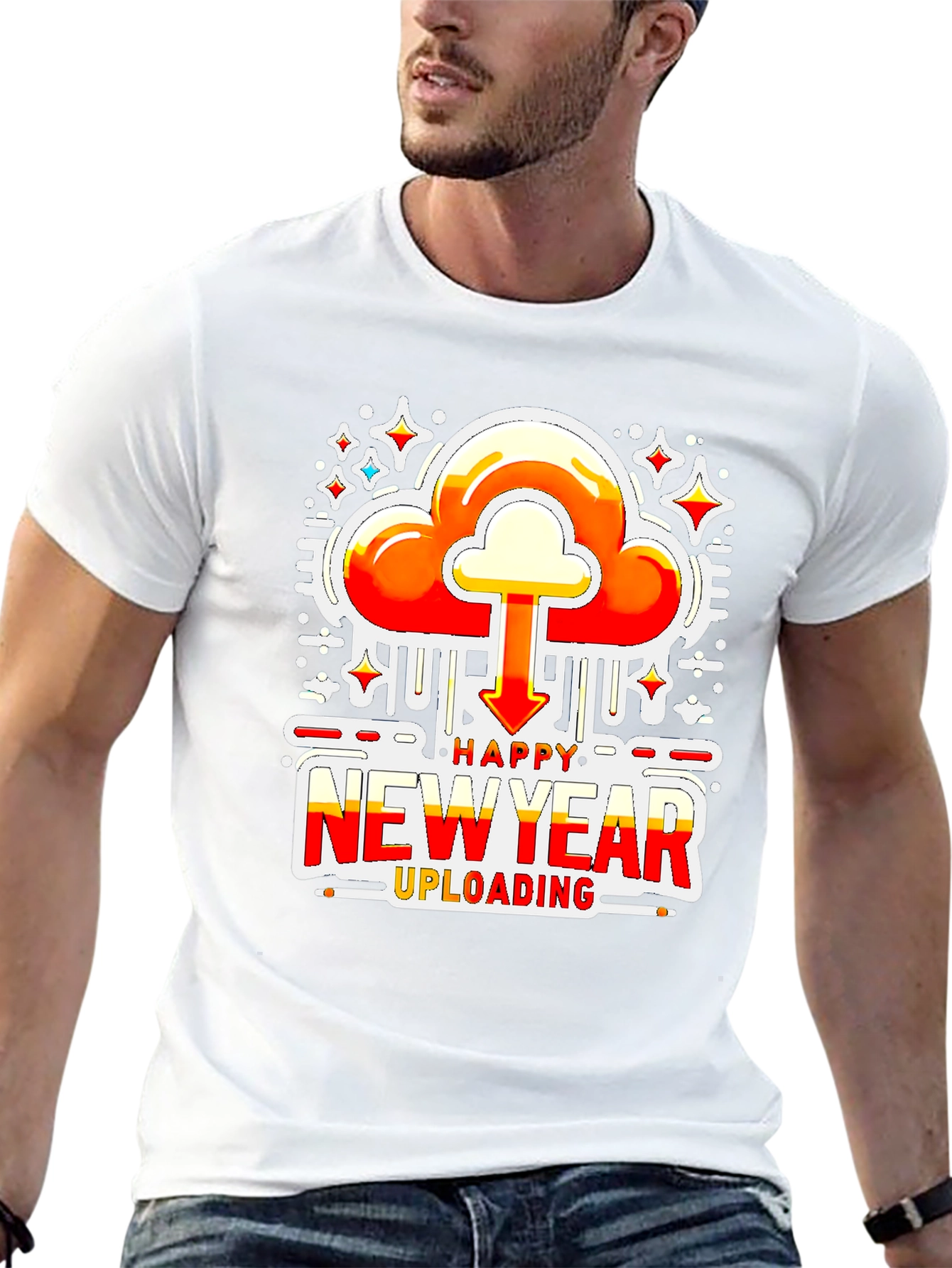 Happy New Year Uploading Graphic Tee