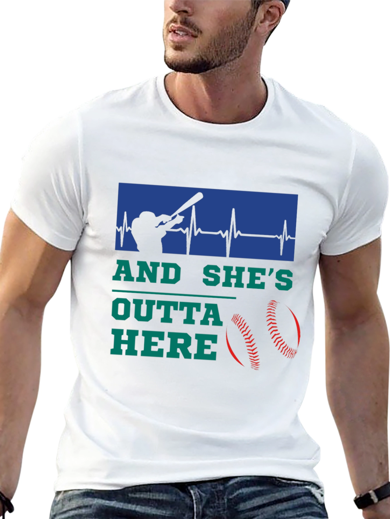 Outta Here Baseball Graphic Tee