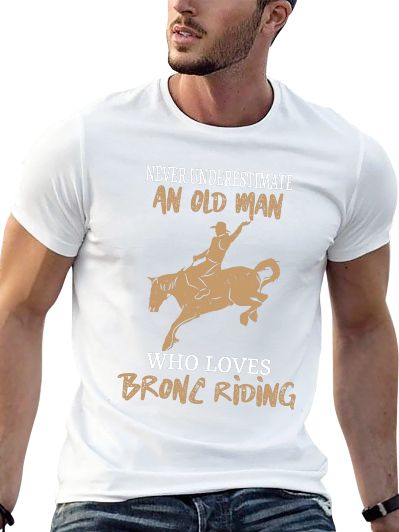Old Man Bronc Riding T-Shirt
