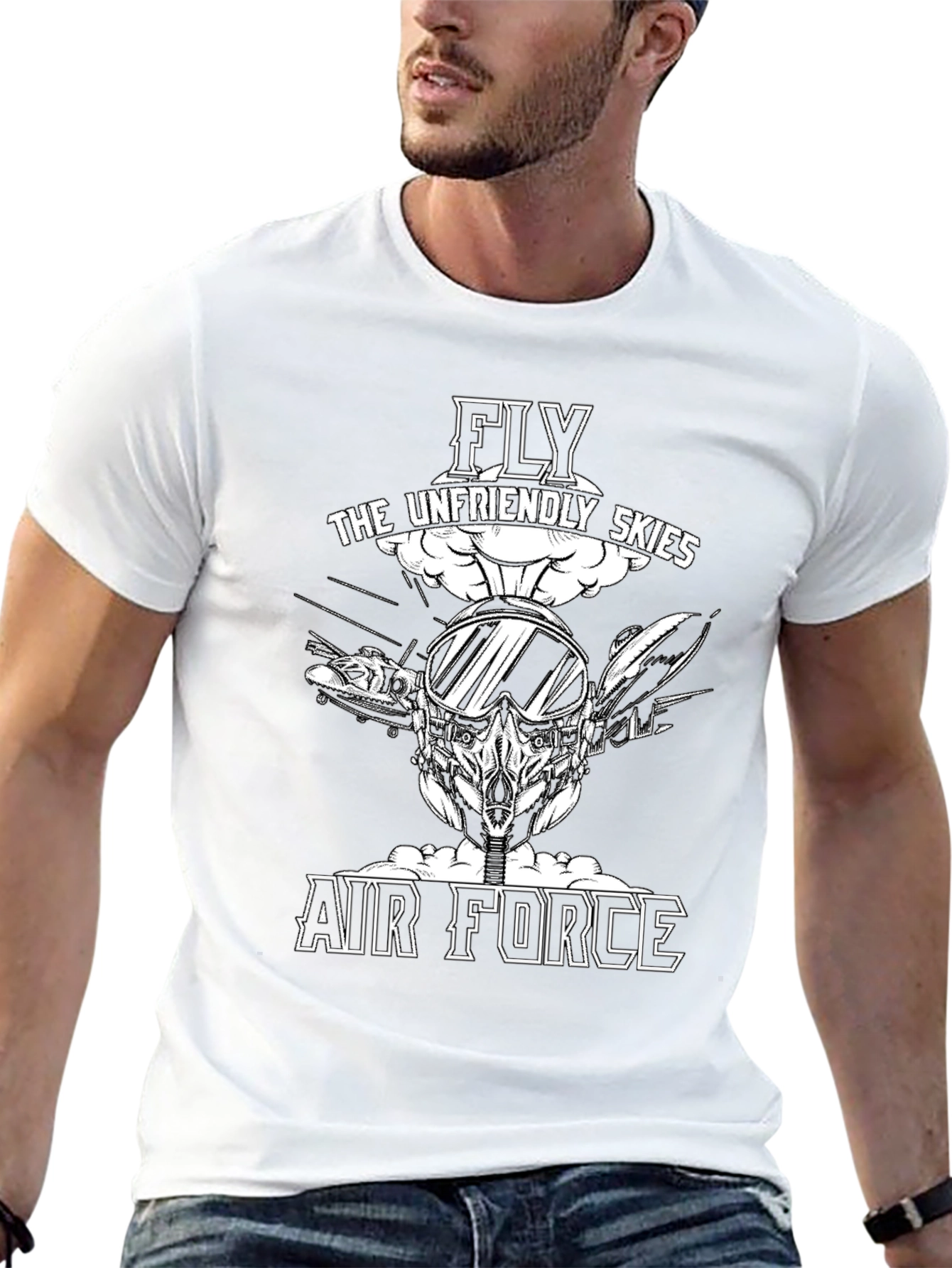 Air Force Unfriendly Skies Graphic T-Shirt