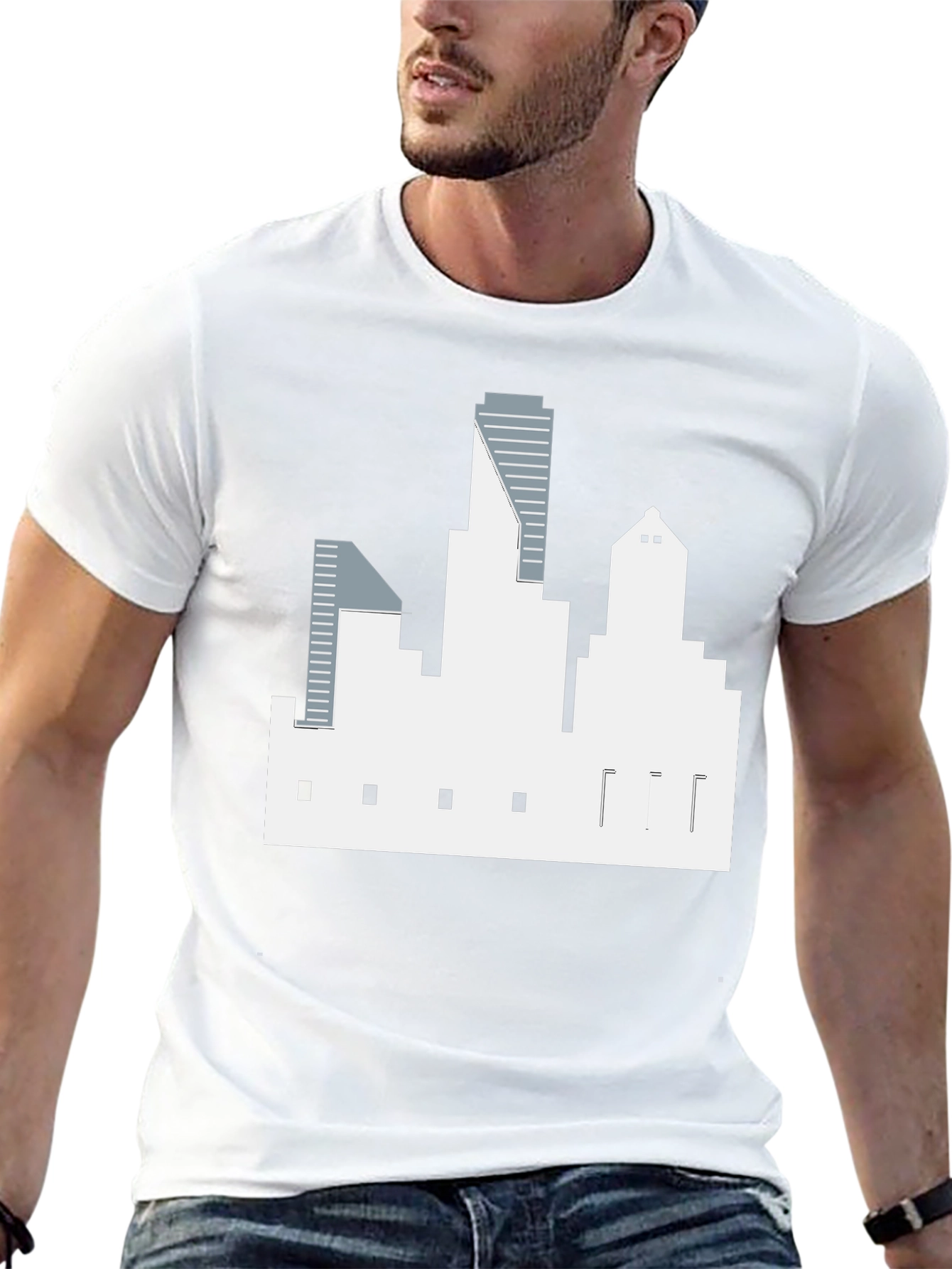Cityscape Graphic Tee - Mens Black T-Shirt