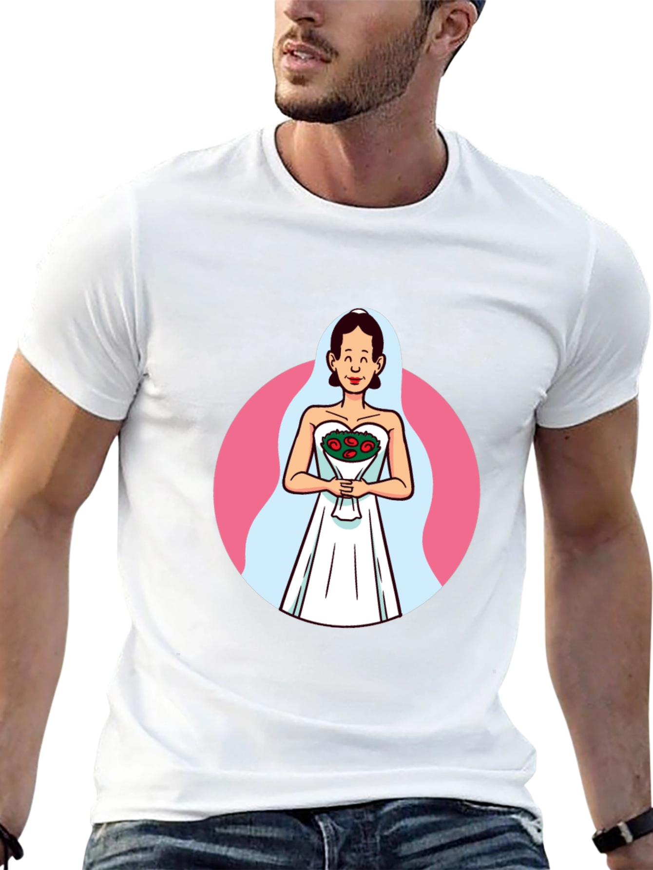 Cartoon Bride T-Shirt - Quirky Graphic Tee