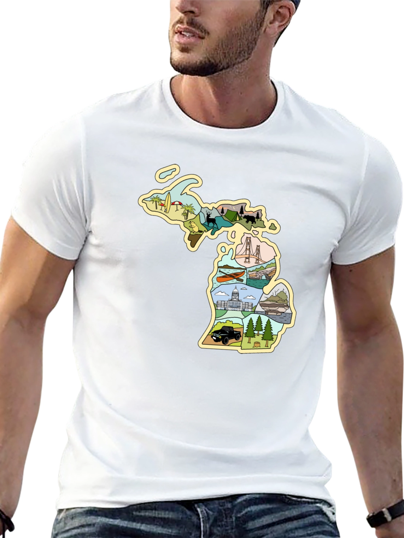 Michigan State Pride Graphic Tee - Black